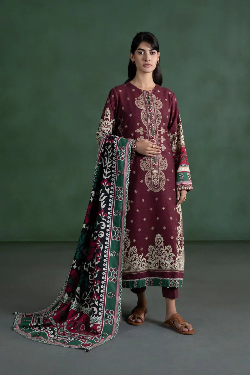 Sapphire Khaddar 3 Piece Suit SAP125 - Designer dhaage