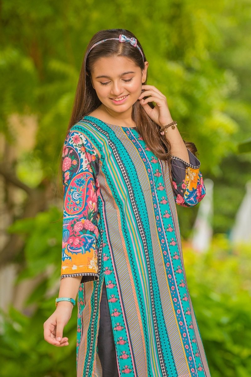 Waniya Girls Running Stripes WAN27-Designer dhaage