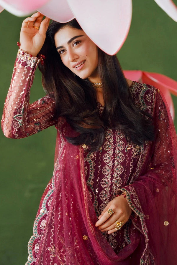 Allys Embellished Net Wedding Wear Sharara ALL157