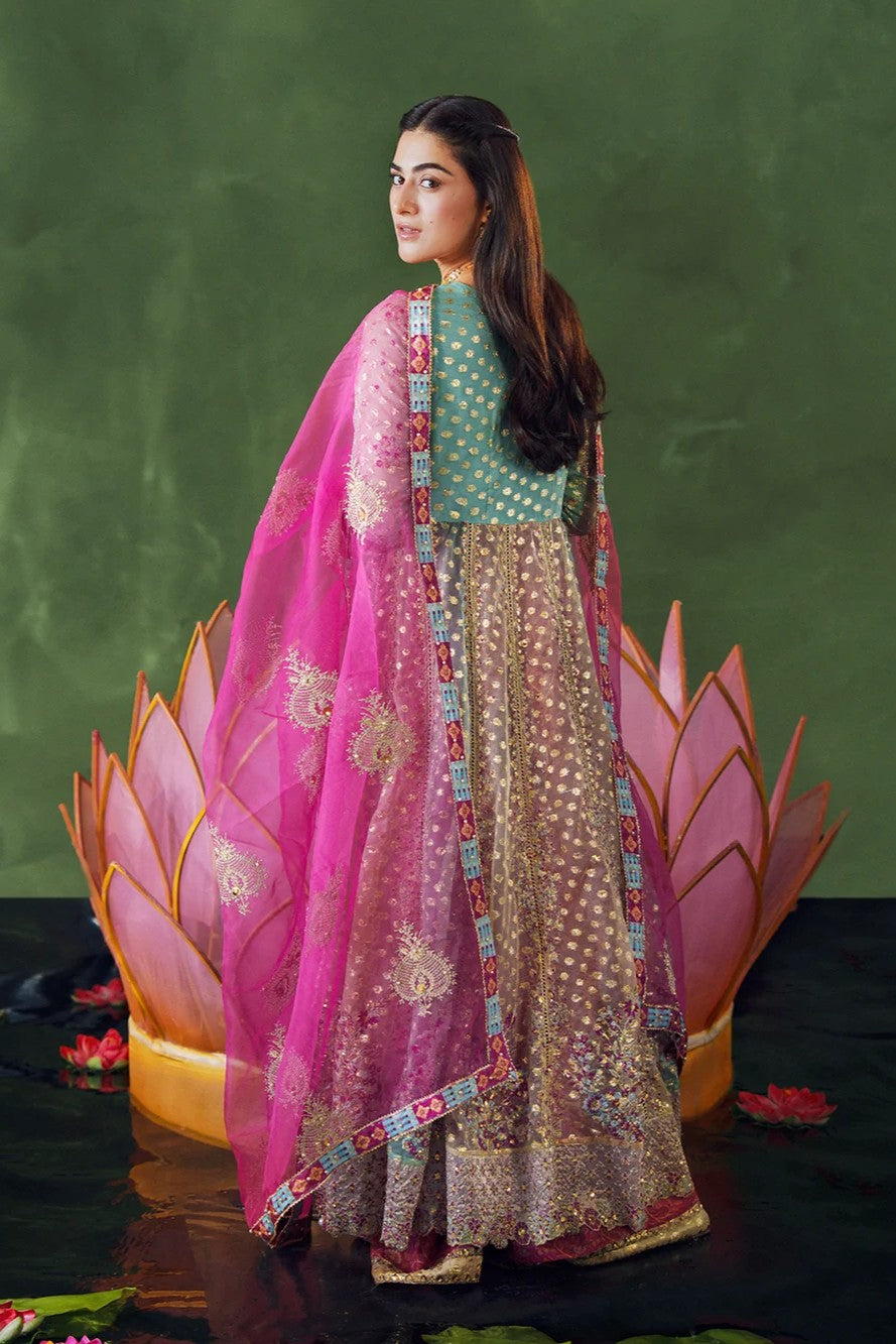 Allys Embroidered Maxi Dress Sharara Wedding Wear ALL158