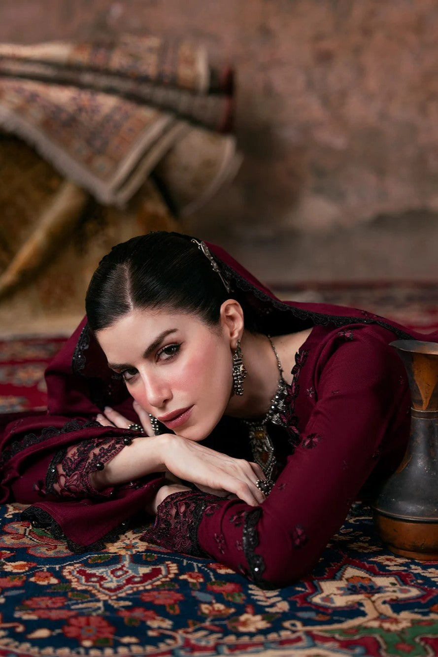 Allys Embroidered Karandi 3 Piece Suit ALL162