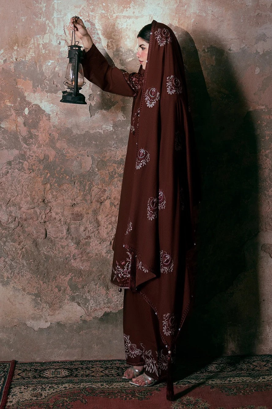 Allys Embroidered Karandi 3 Piece Shalwar Kameez ALL163