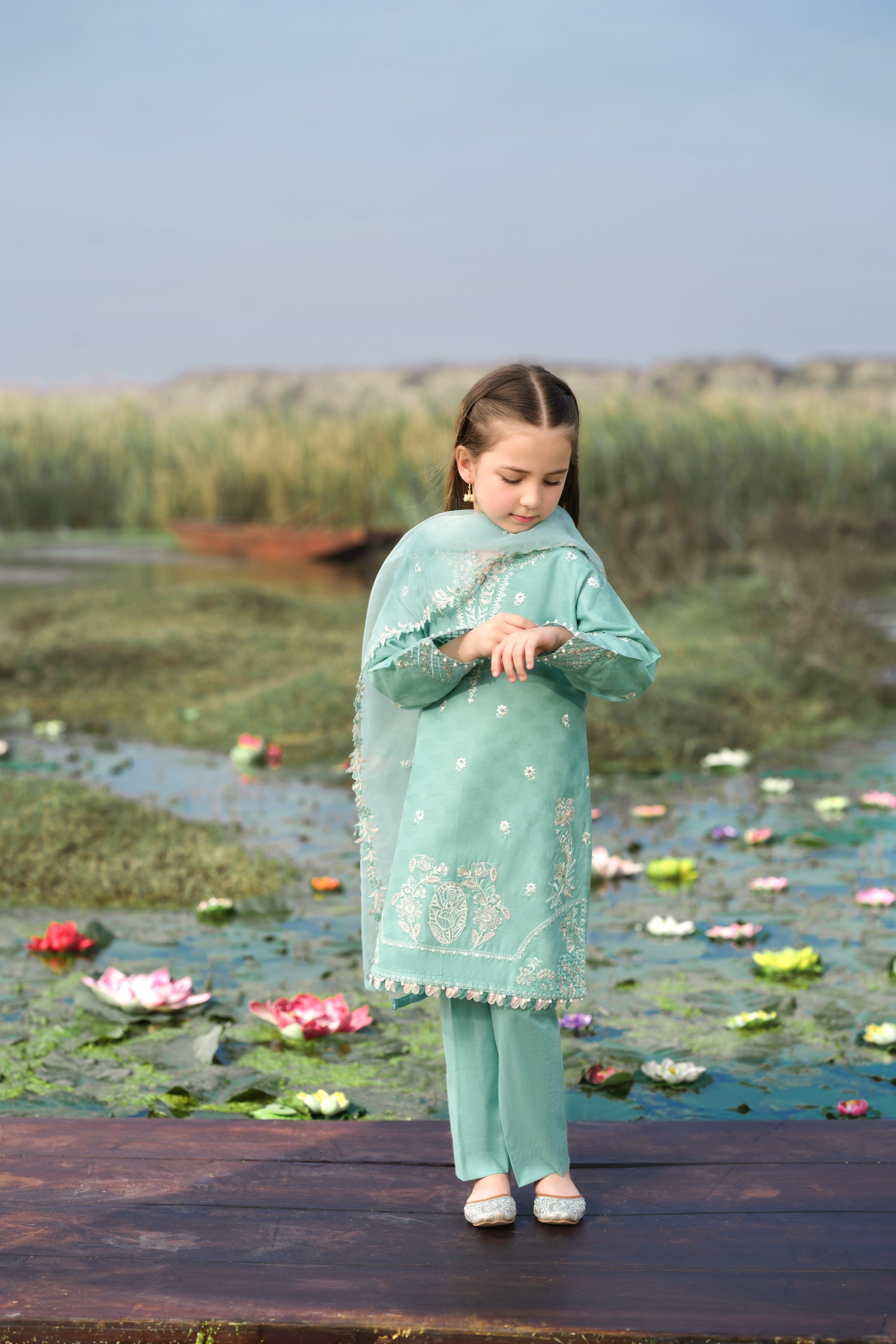 Allys Mama and Me Festive Pret Lotus Era Aqua ALL143