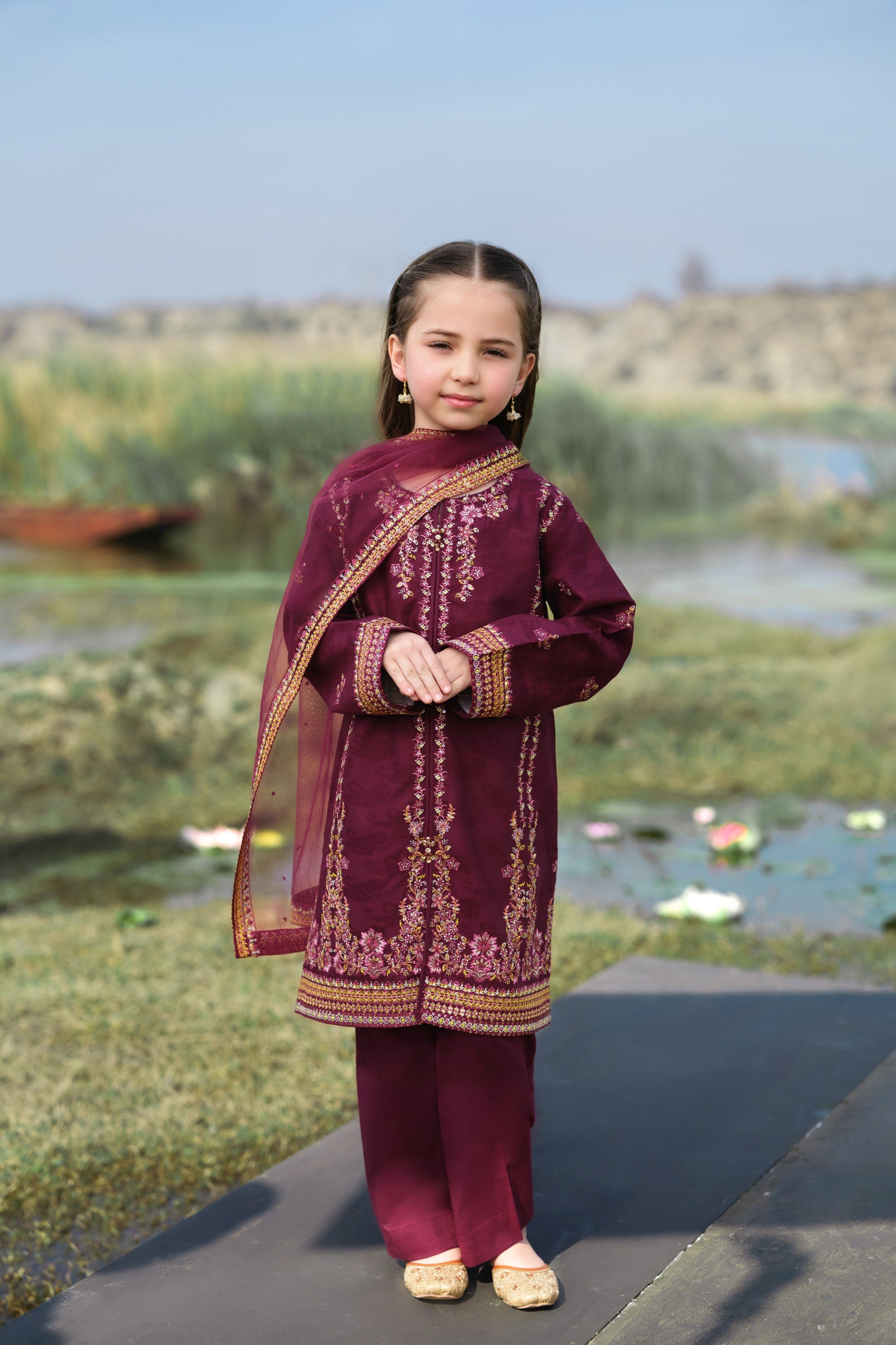 Allys Mama and Me Festive Pret Lotus Era Brinjal ALL142