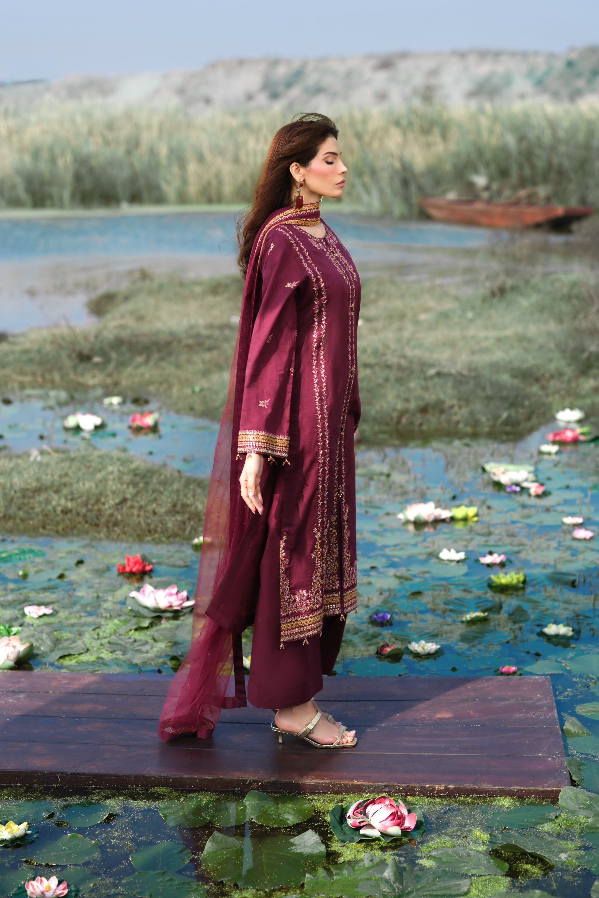 Allys Mama and Me Festive Pret Lotus Era Brinjal ALL142