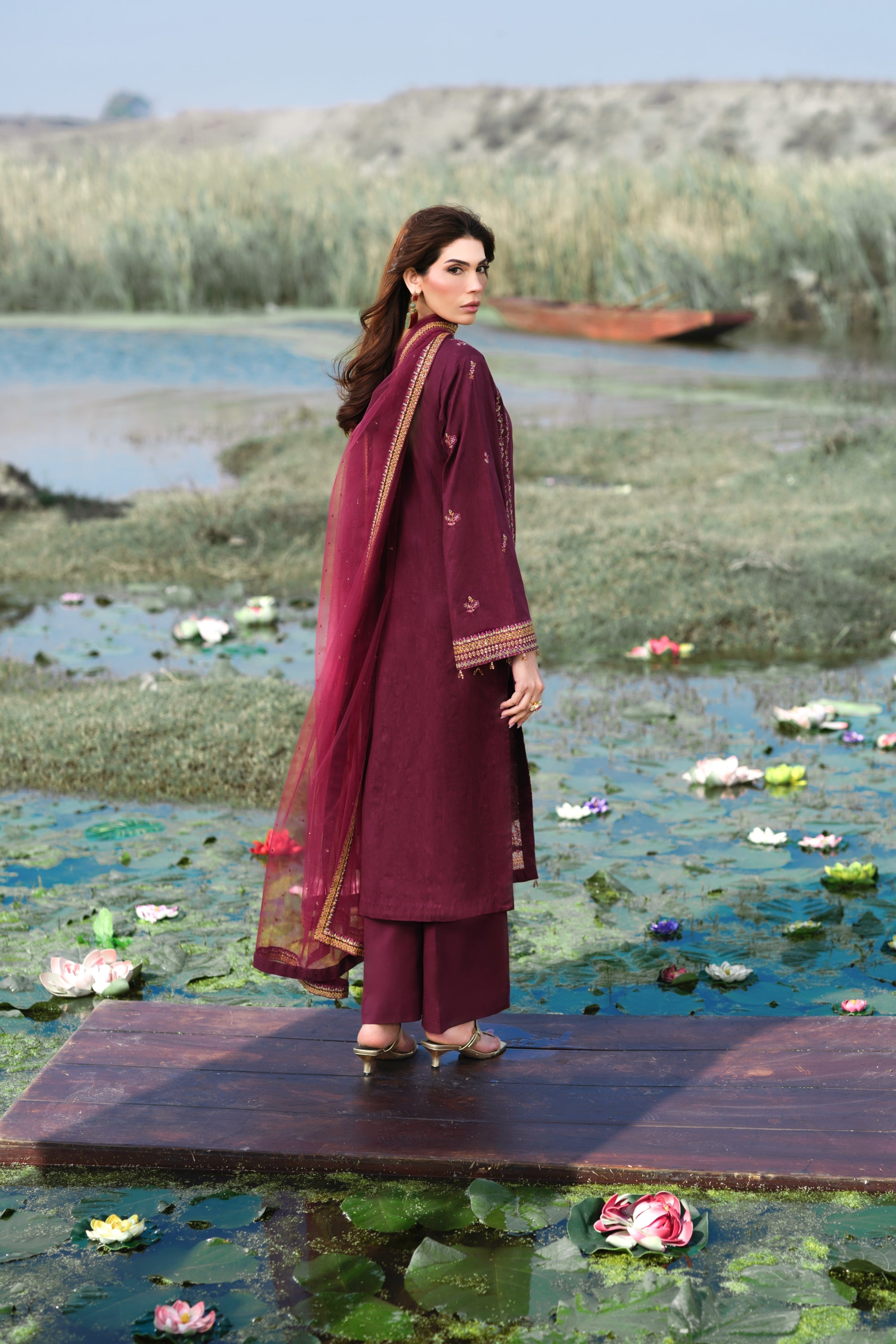 Allys Mama and Me Festive Pret Lotus Era Brinjal ALL142