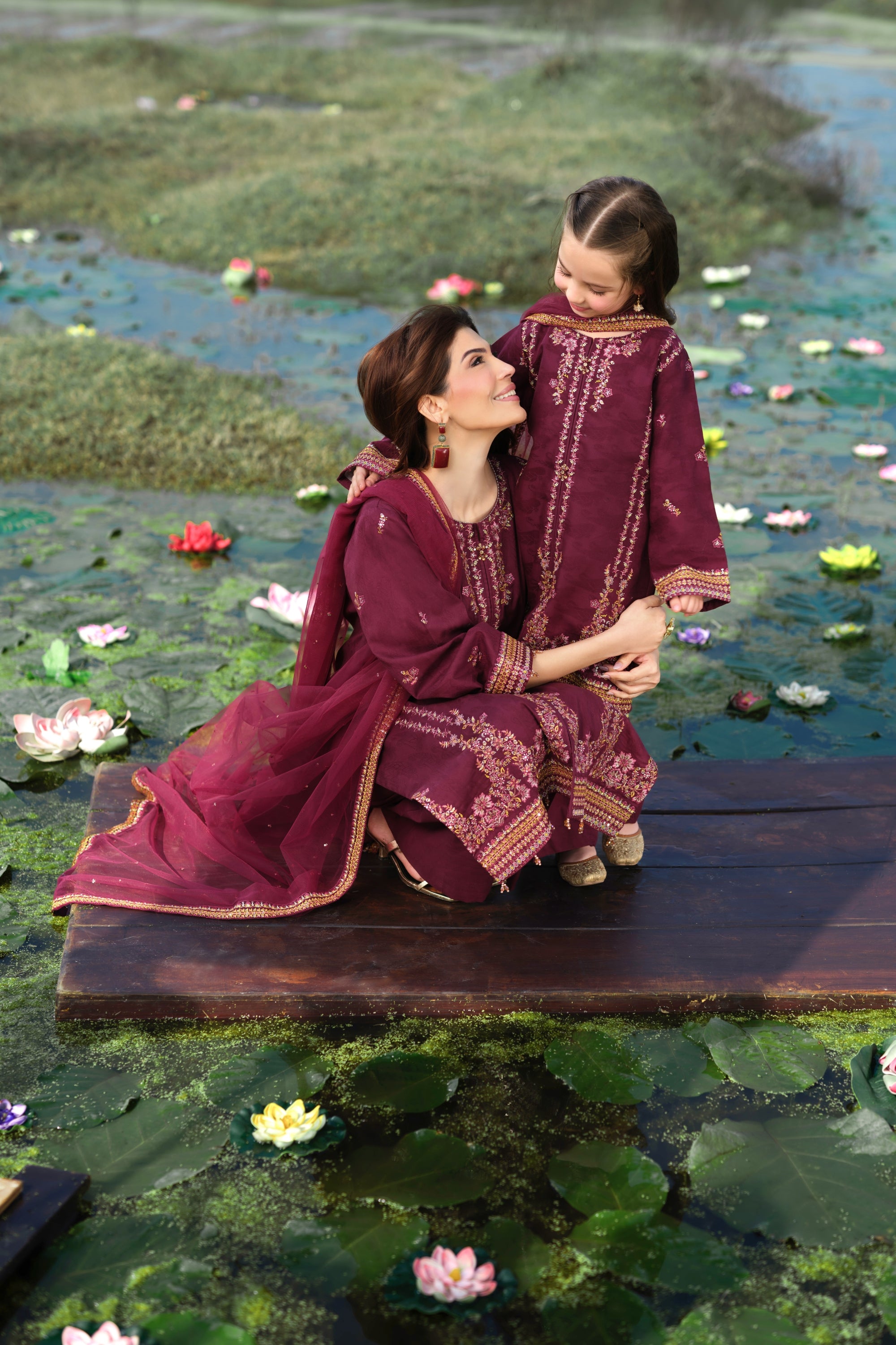 Allys Mama and Me Festive Pret Lotus Era Brinjal ALL142