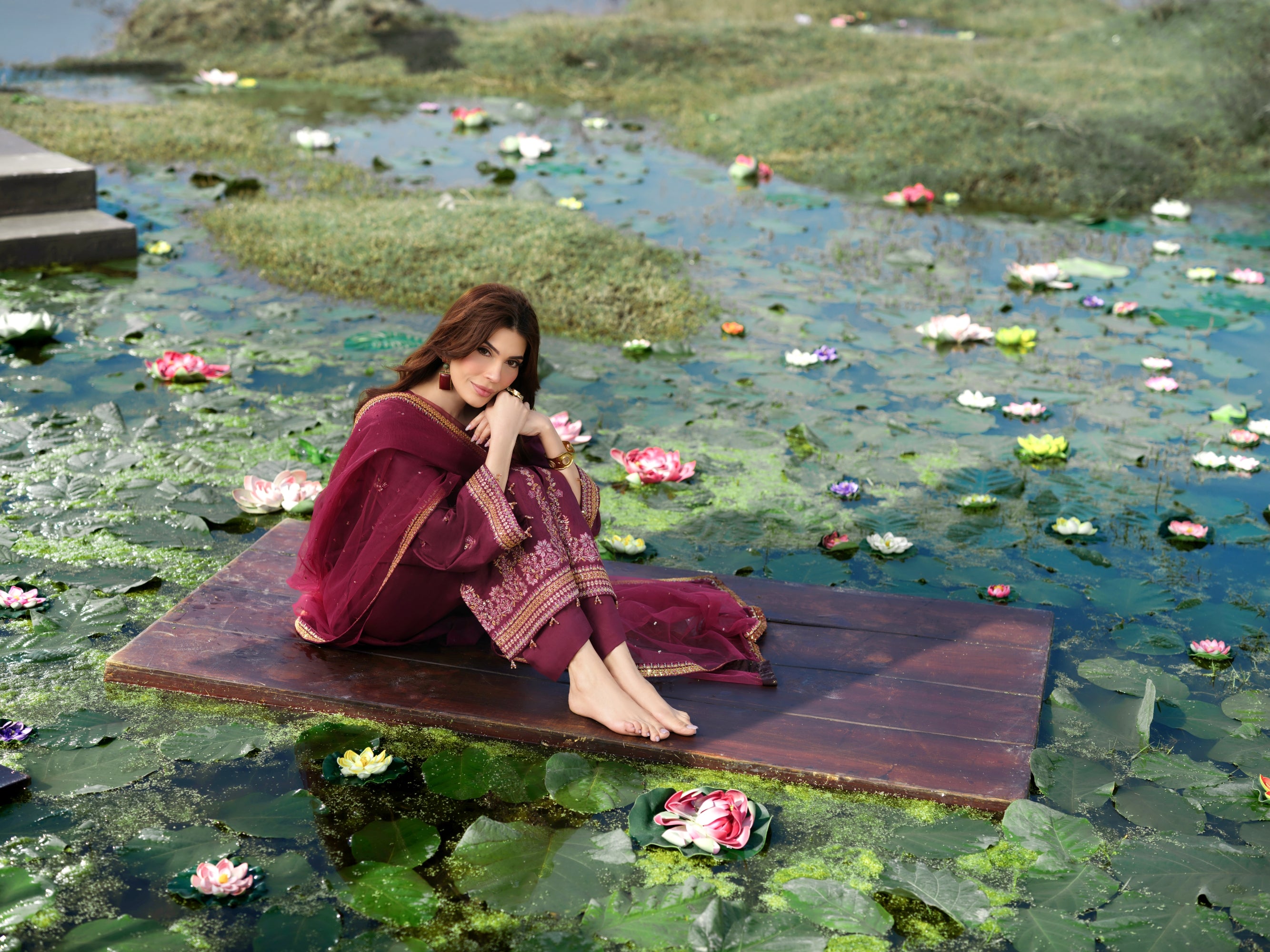 Allys Mama and Me Festive Pret Lotus Era Brinjal ALL142