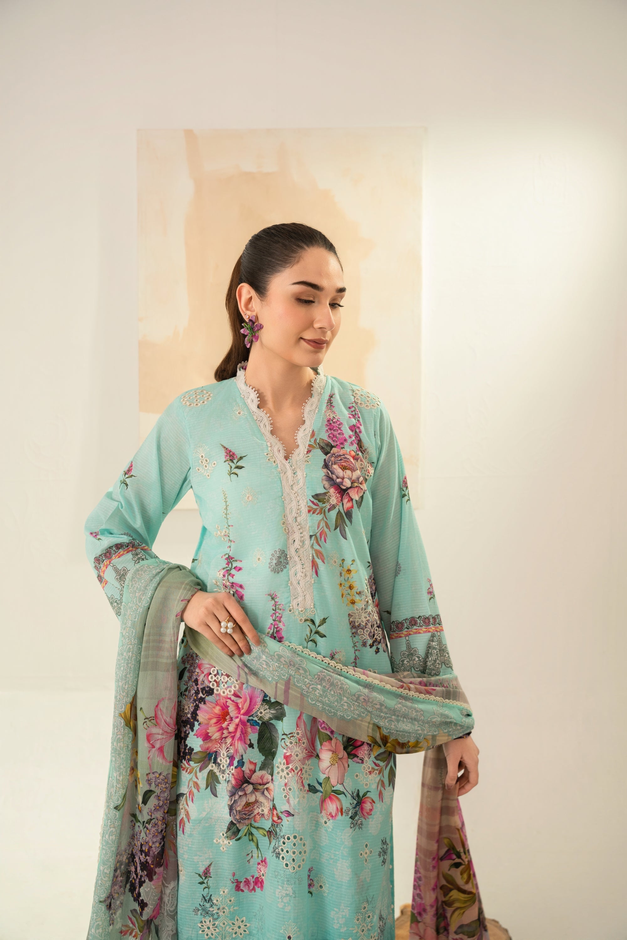 Amal Embroidered Lawn 3 Piece Suit ALL151