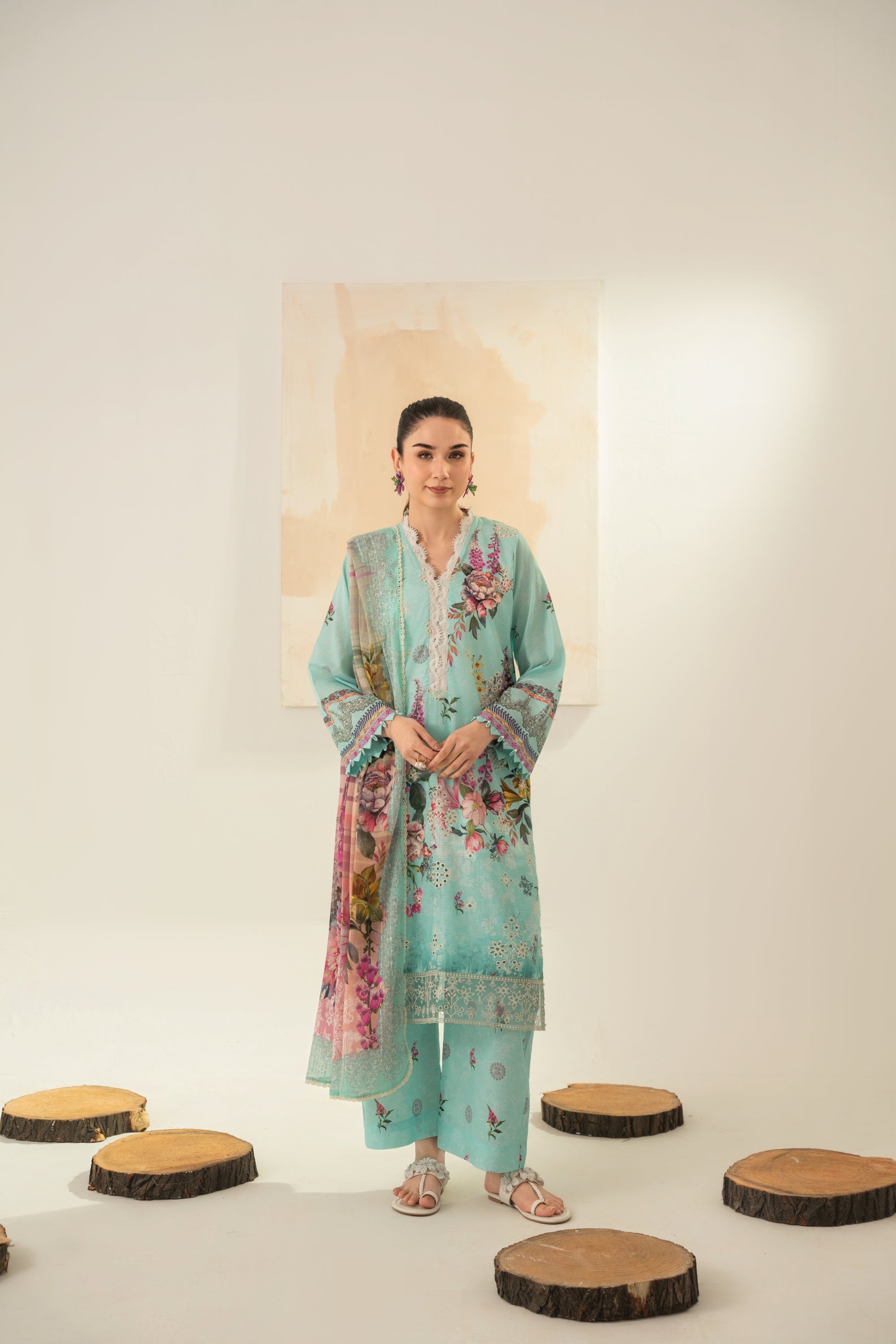 Amal Embroidered Lawn 3 Piece Suit ALL151