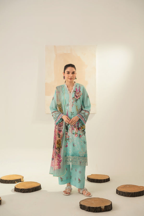 Amal Embroidered Lawn 3 Piece Suit ALL151
