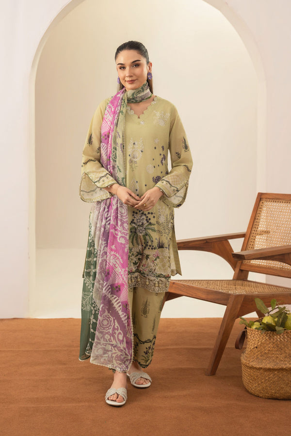 Amal Embroidered Lawn 3 Piece Suit ALL152