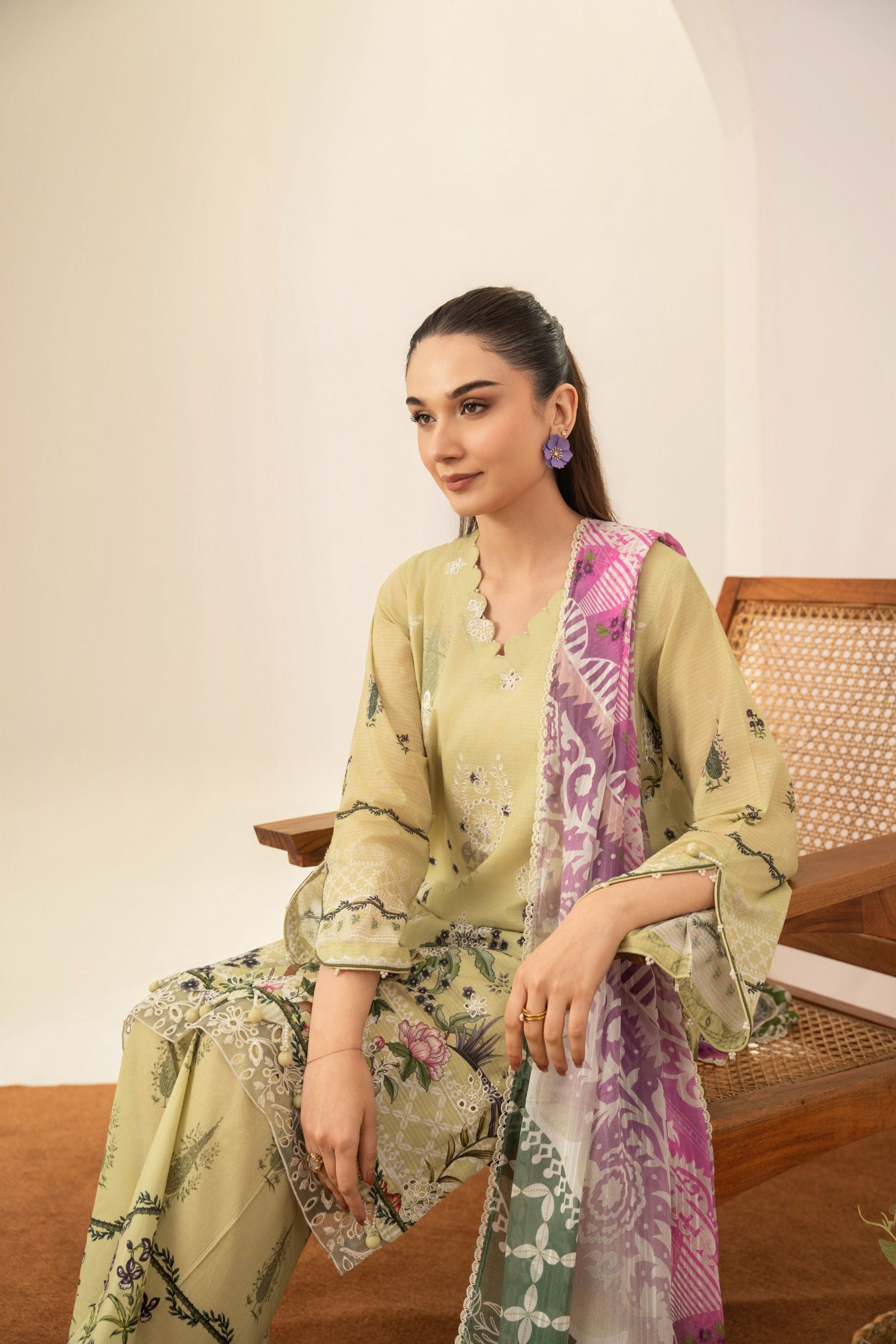 Amal Embroidered Lawn 3 Piece Suit ALL152