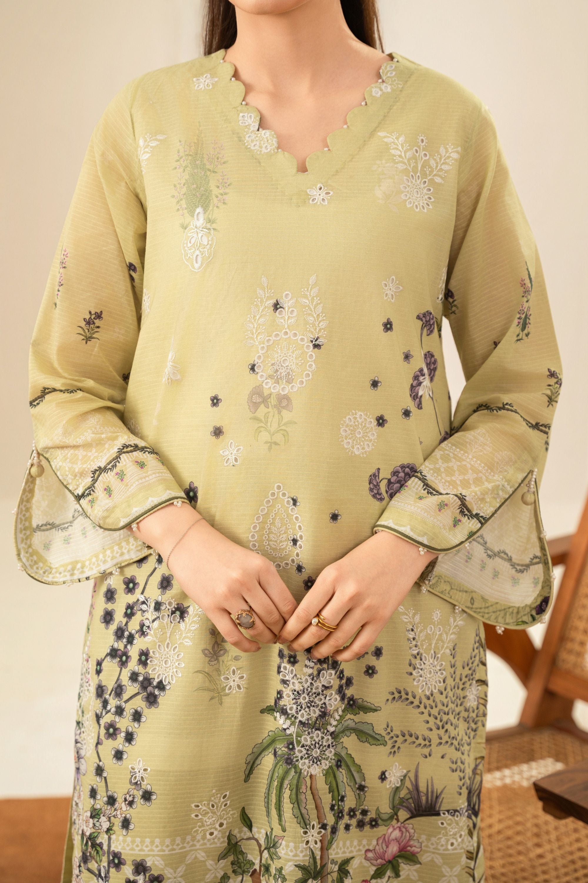 Amal Embroidered Lawn 3 Piece Suit ALL152