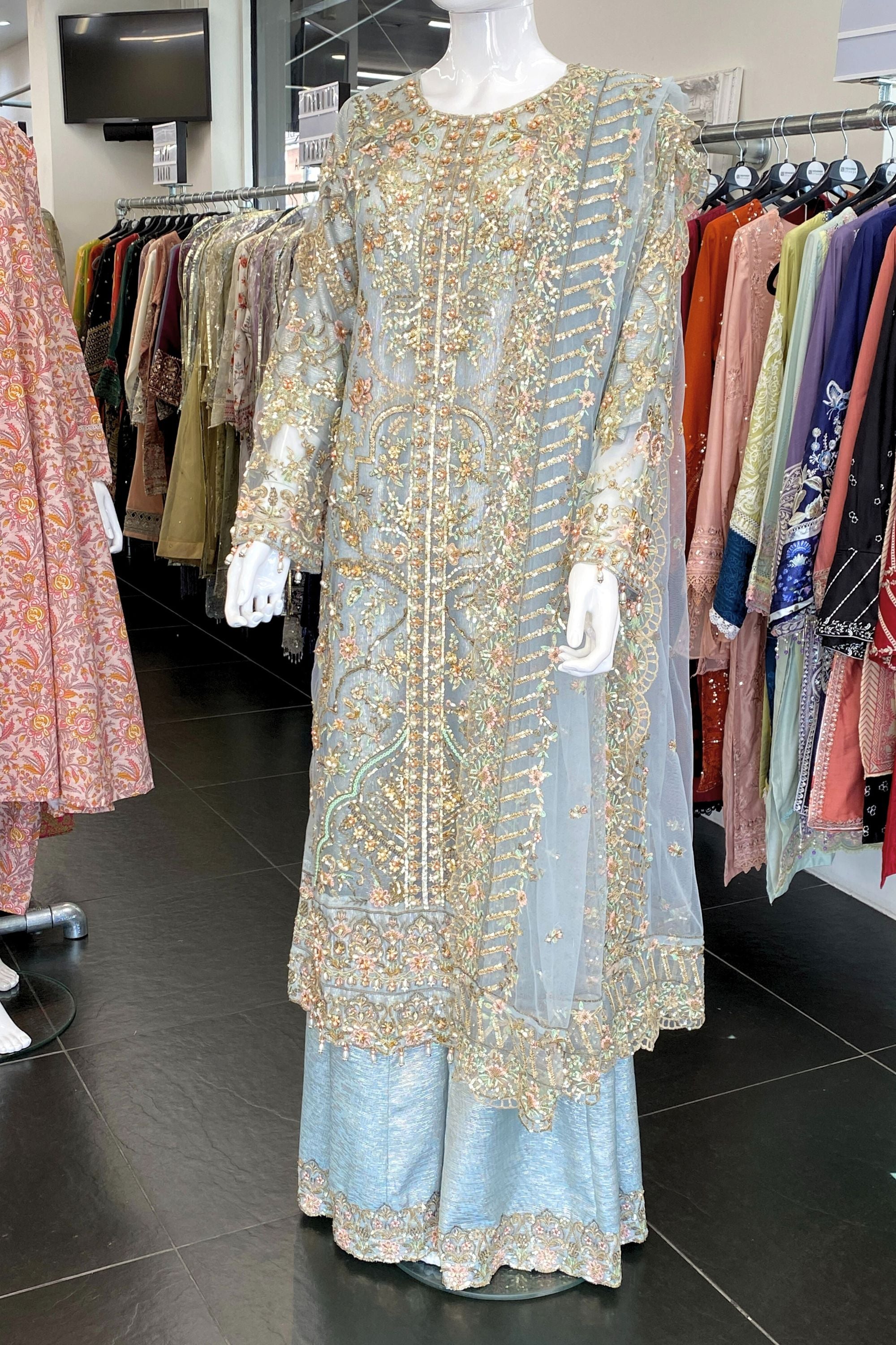 Areej Embellished Net Wedding Wear ARJ01
