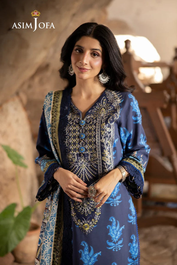 Asim Jofa Embroidered Viscose 3 Piece Suit ASJ01