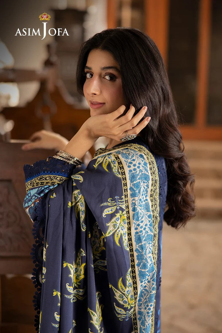 Asim Jofa Embroidered Viscose 3 Piece Suit ASJ01