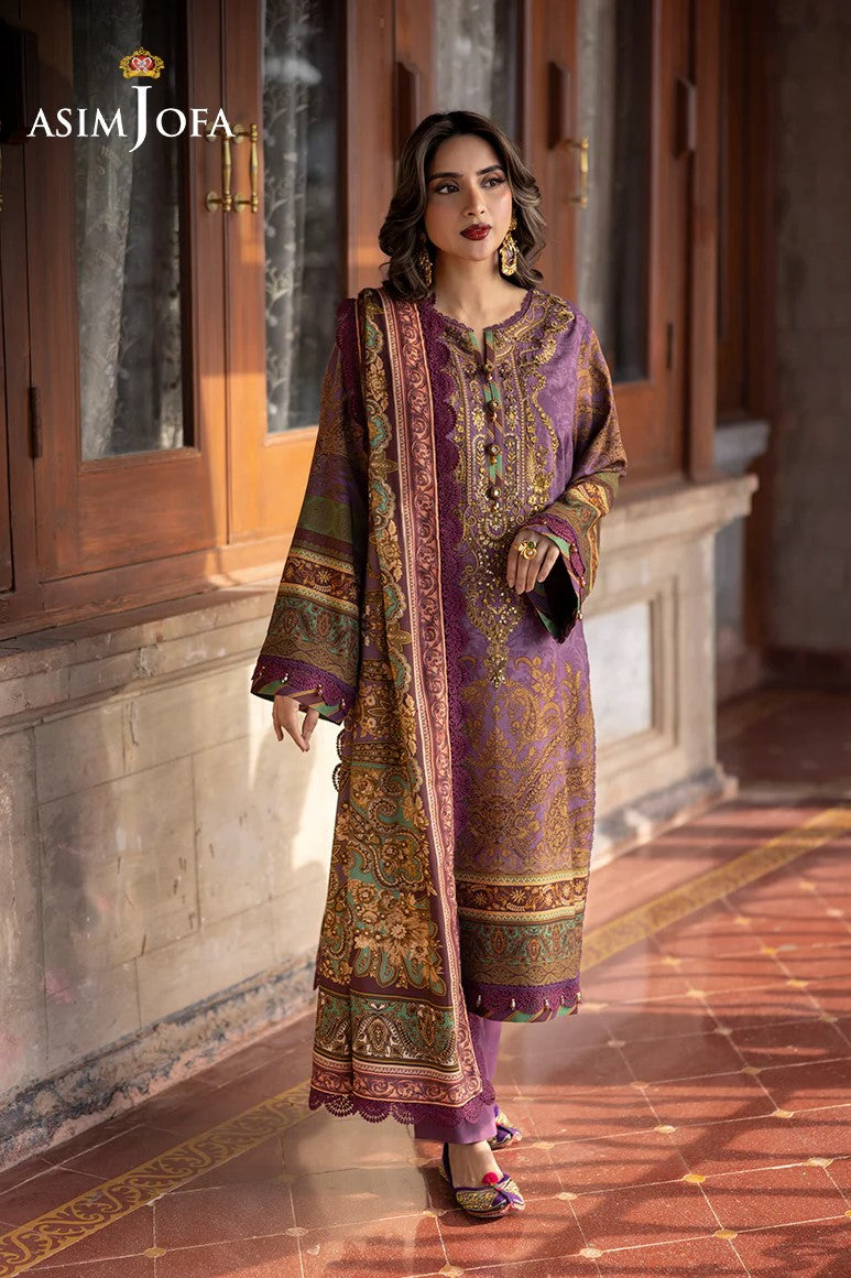 Asim Jofa Embroidered Viscose 3 Piece Suit ASJ02