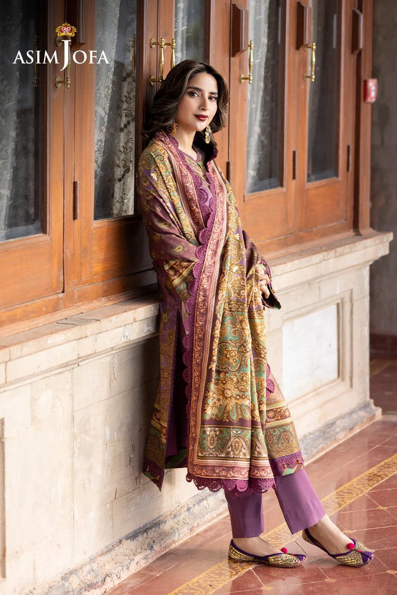 Asim Jofa Embroidered Viscose 3 Piece Suit ASJ02