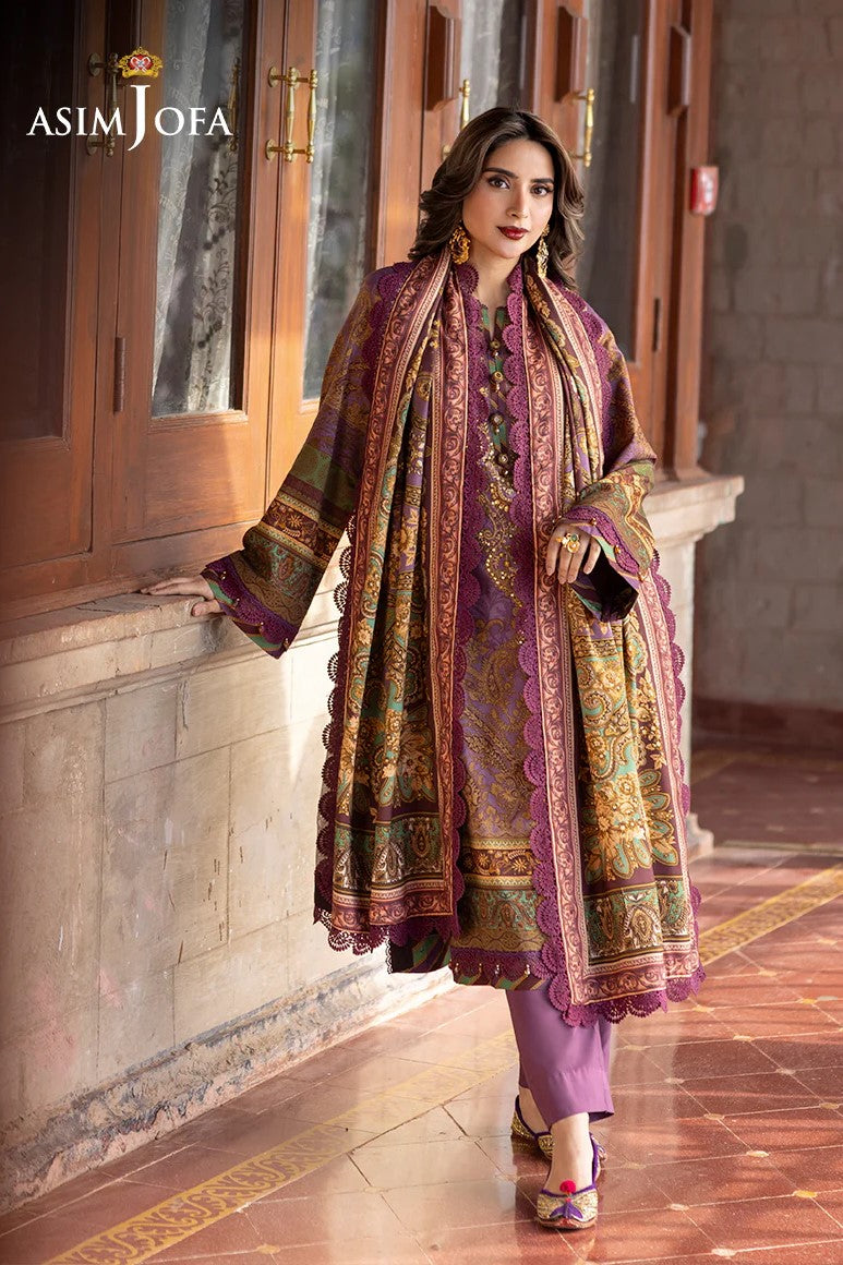 Asim Jofa Embroidered Viscose 3 Piece Suit ASJ02