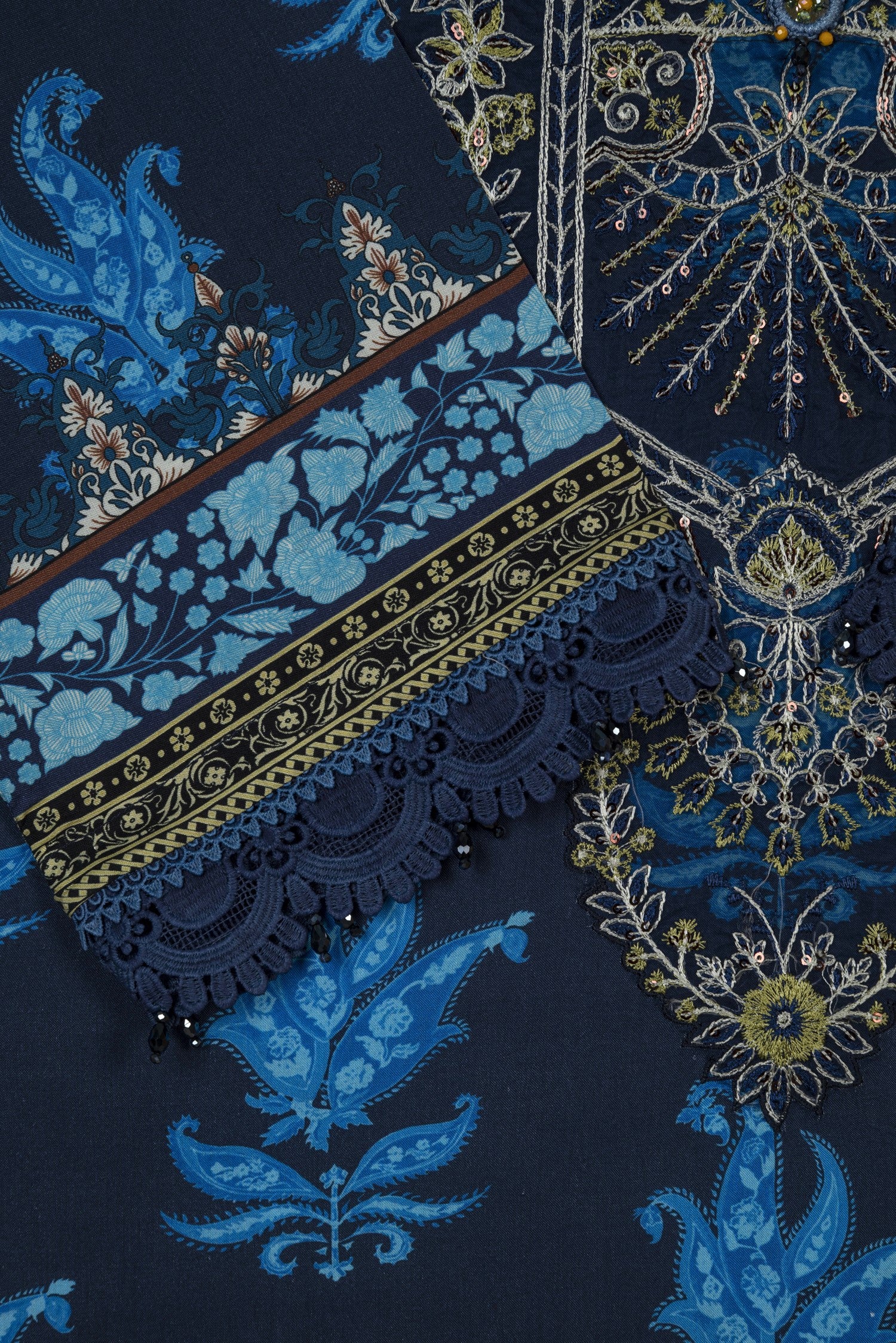 Asim Jofa Embroidered Viscose 3 Piece Suit ASJ01