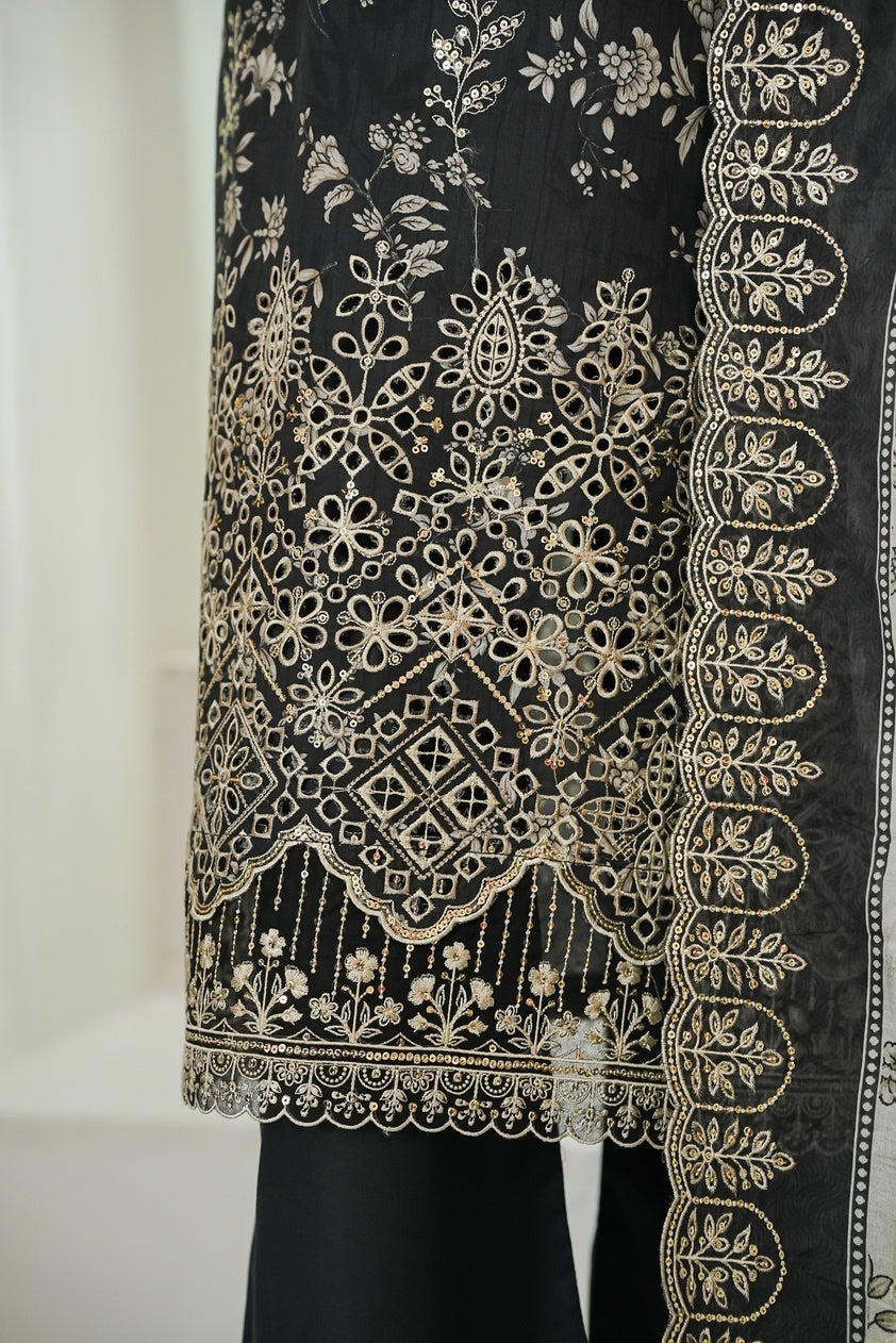 Bin Saeed Chikankari Lawn 3 Piece Suit BIN224