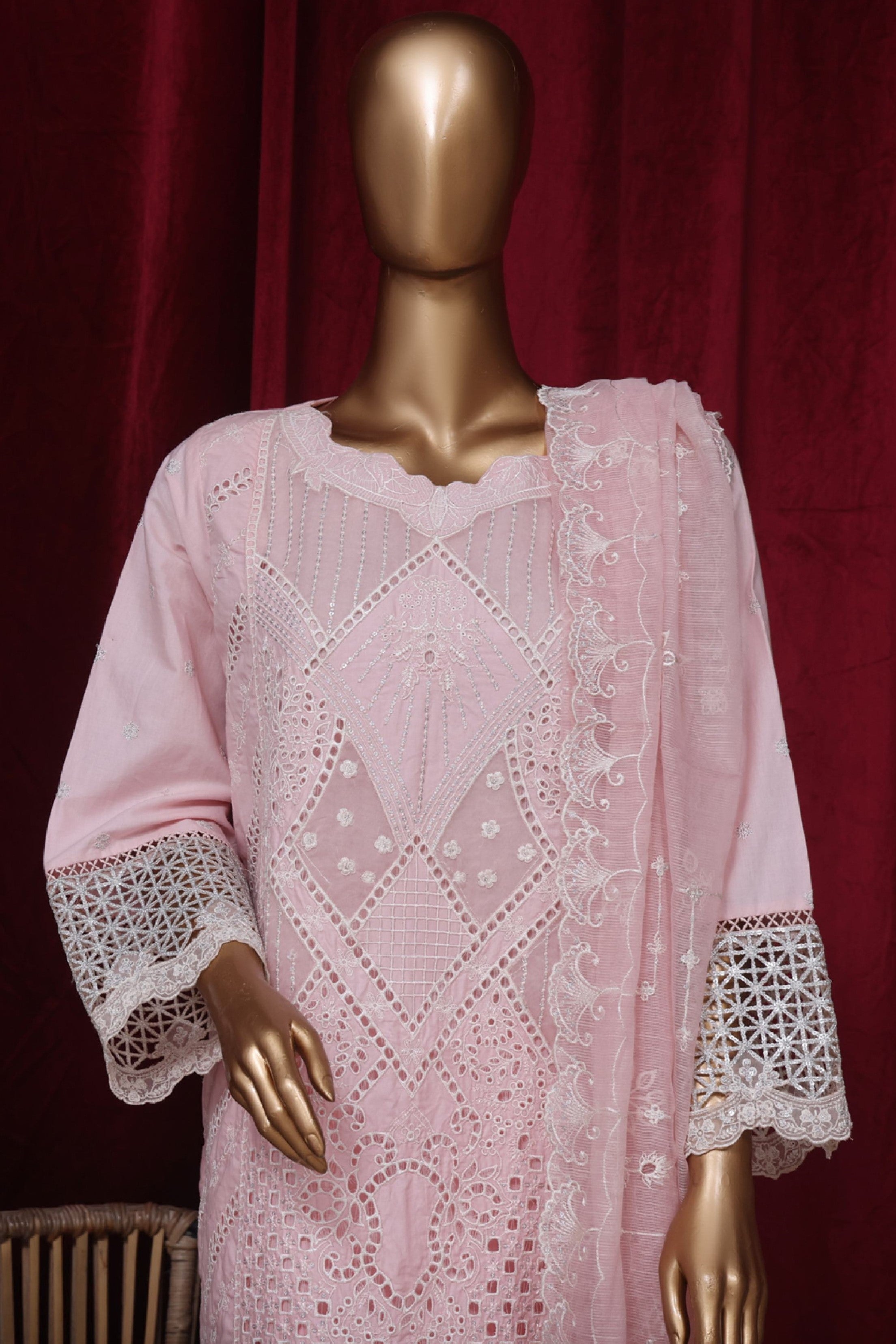 Bin Saeed Embroidered Cotton 3 Piece Suit BIN197