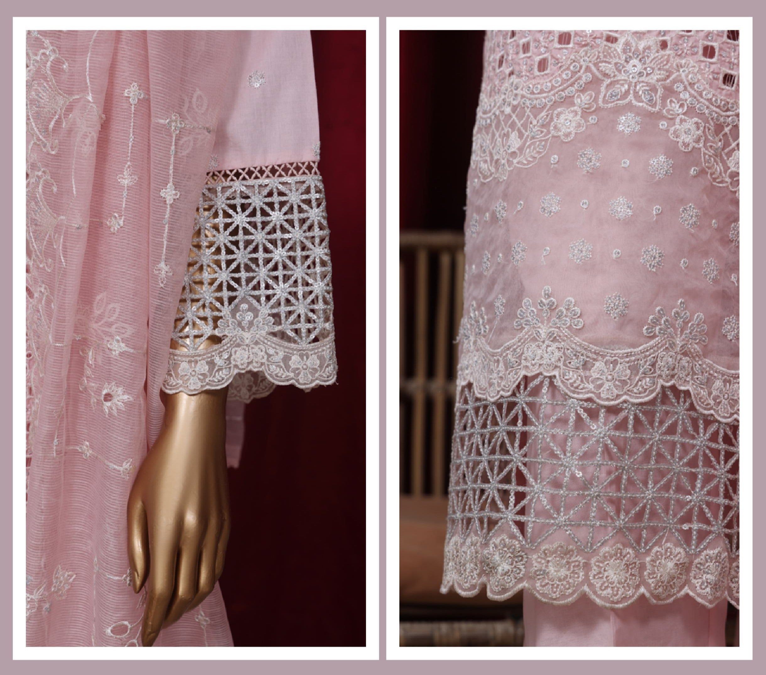Bin Saeed Embroidered Cotton 3 Piece Suit BIN197