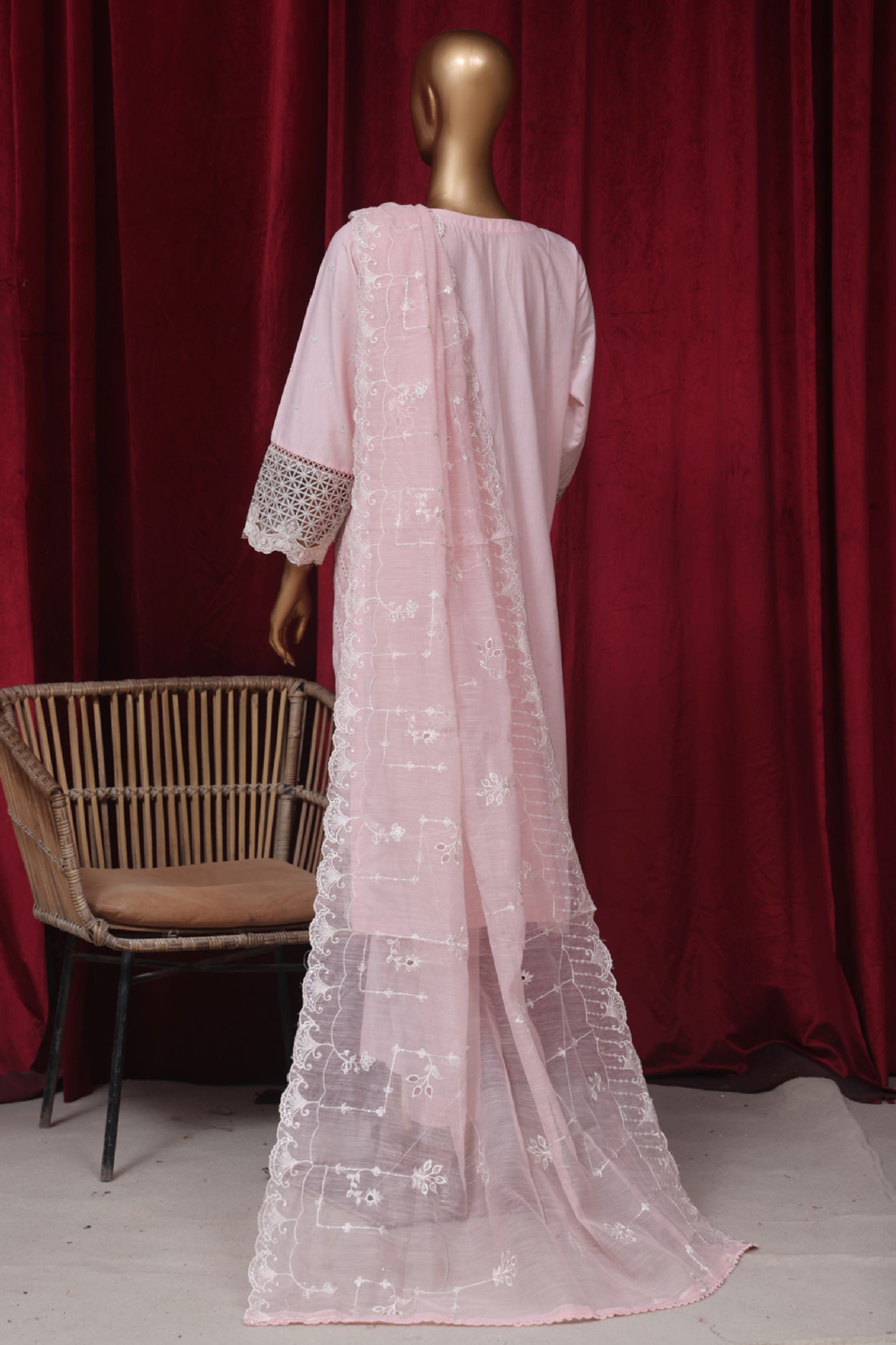 Bin Saeed Embroidered Cotton 3 Piece Suit BIN197