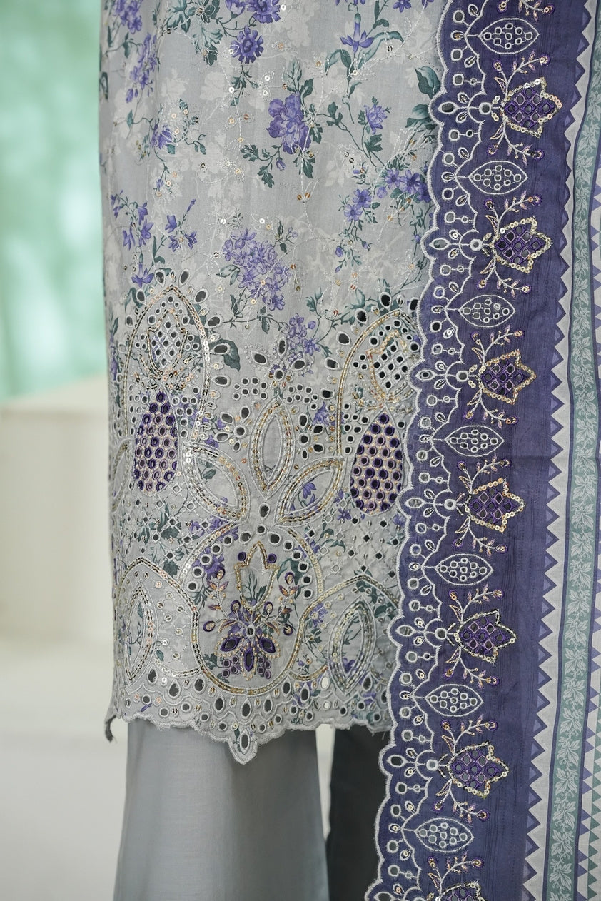 Bin Saeed Chikankari Lawn 3 Piece Suit BIN227