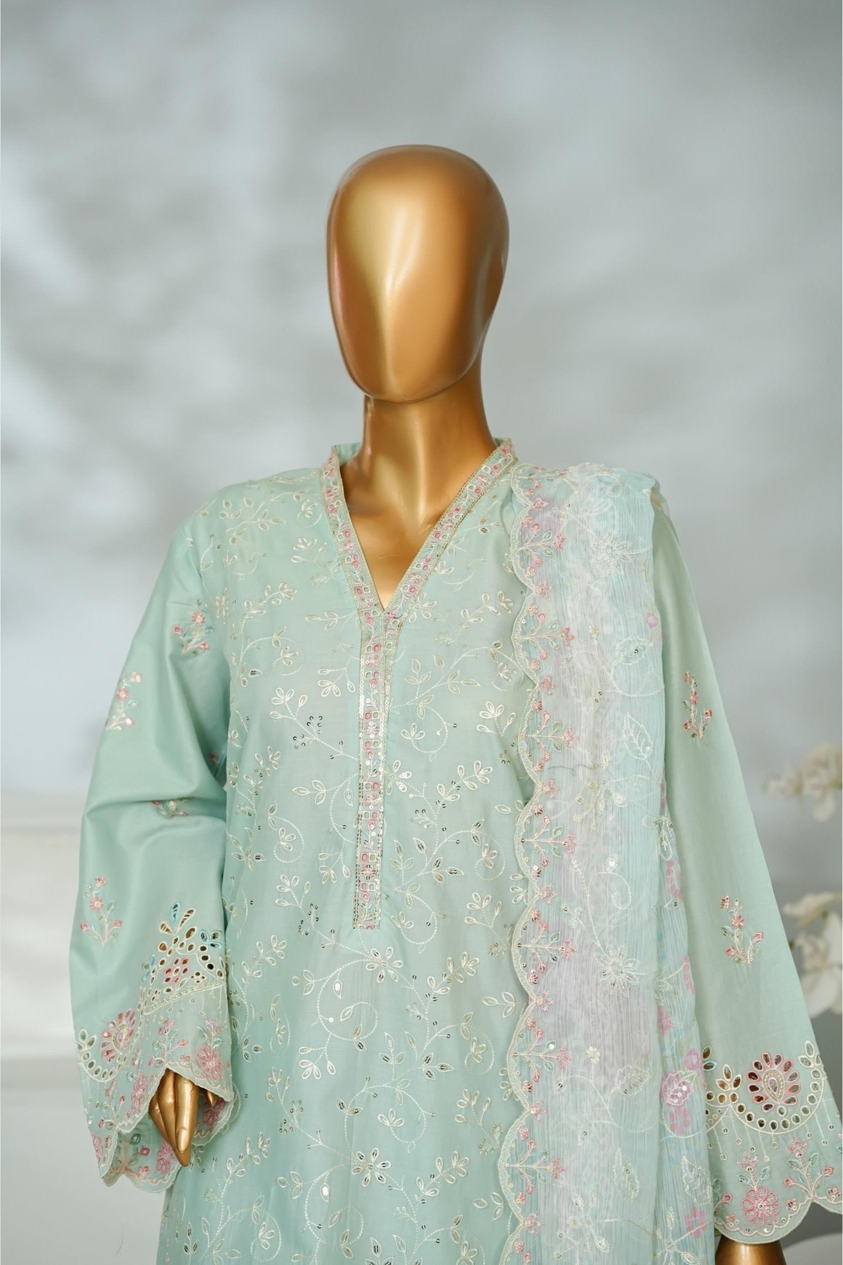 Bin Saeed Luxury Lawn 3 Piece Suit BIN219