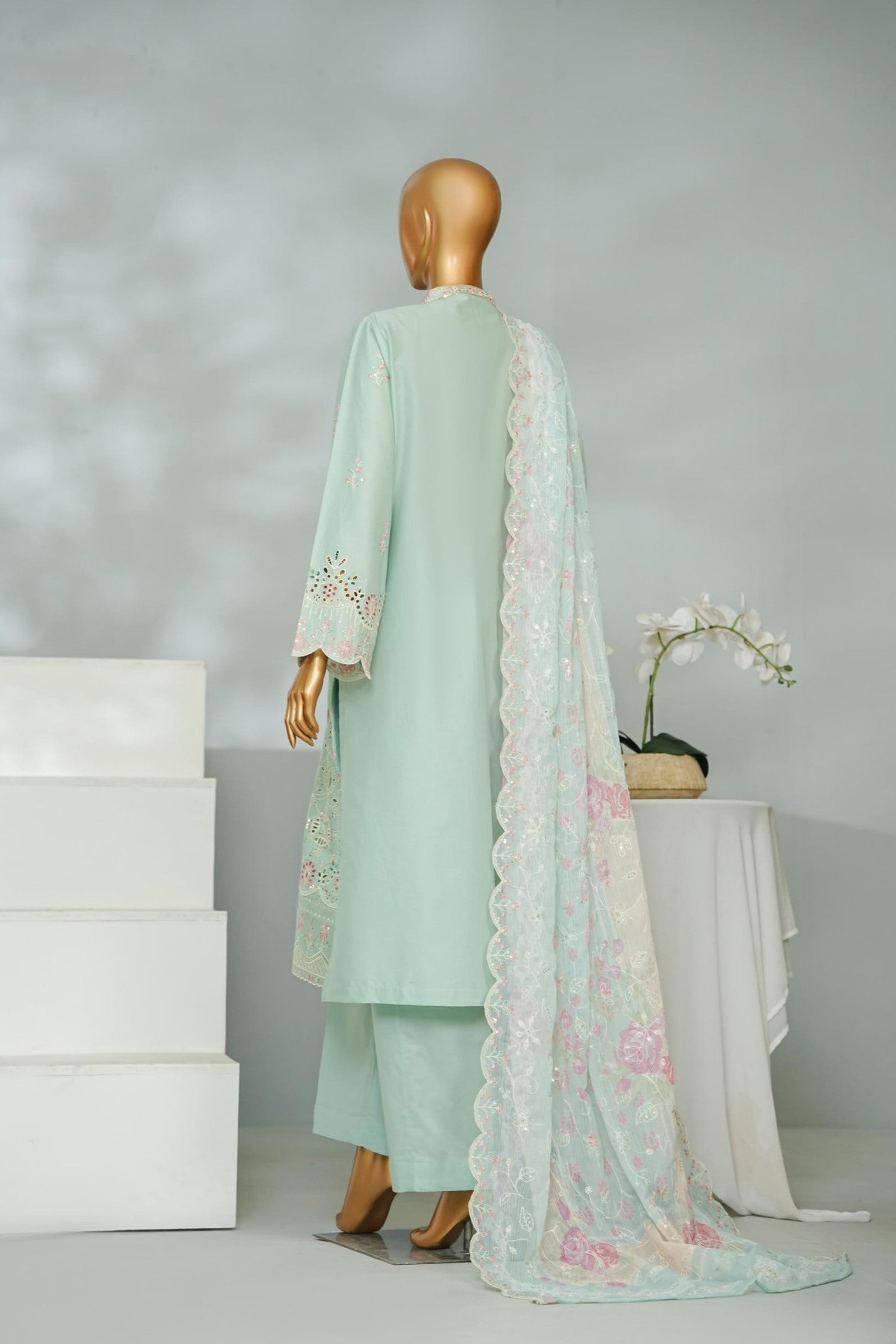 Bin Saeed Luxury Lawn 3 Piece Suit BIN219