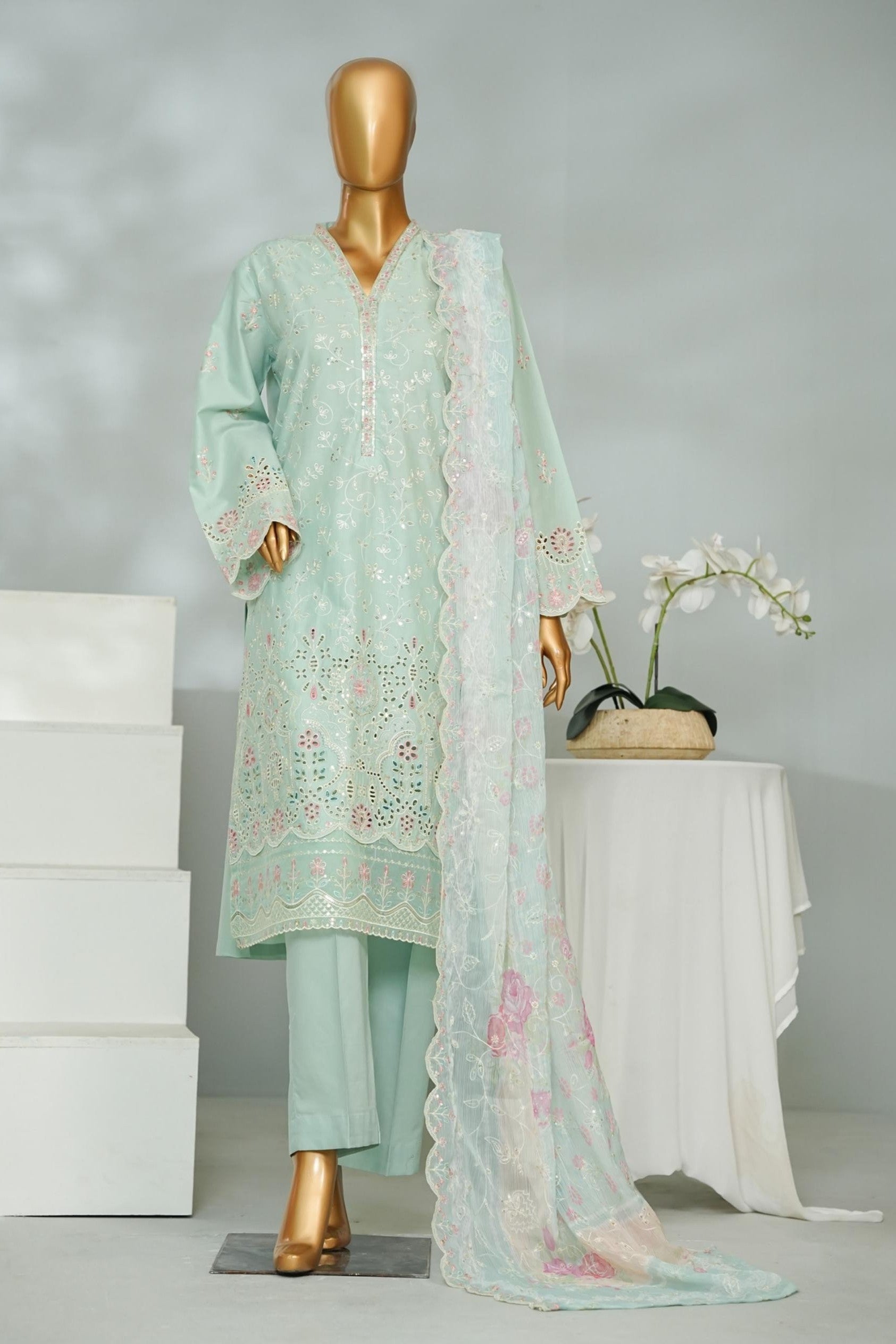 Bin Saeed Luxury Lawn 3 Piece Suit BIN219