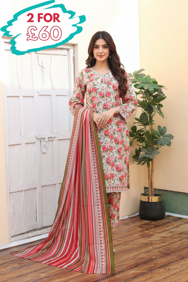 Bin Saeed Khaddar 3 Piece Suit BIN182