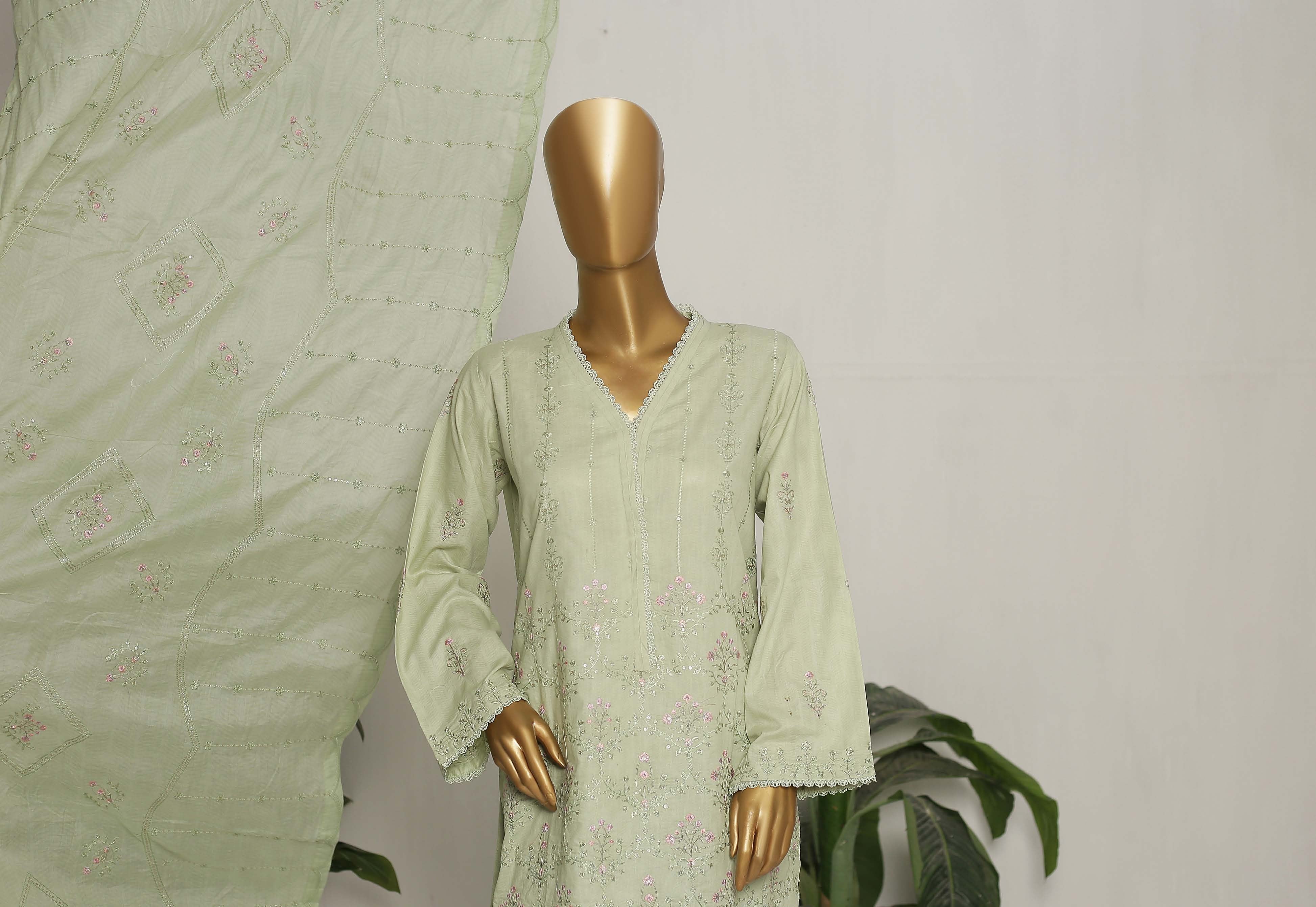 Bin Saeed Lawn Chikankari 3 Piece Suit BIN73
