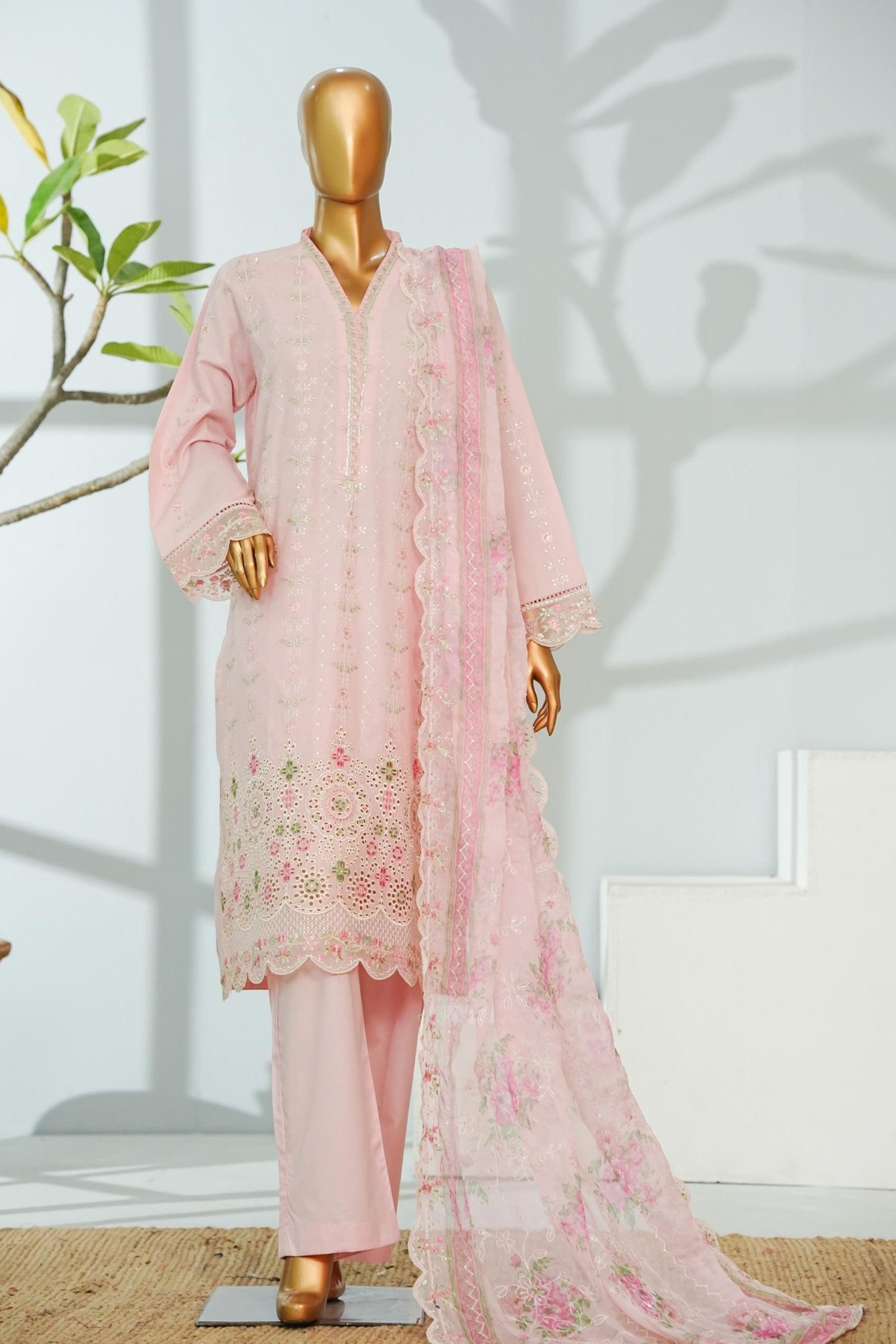 Bin Saeed Luxury Lawn 3 Piece Suit BIN220