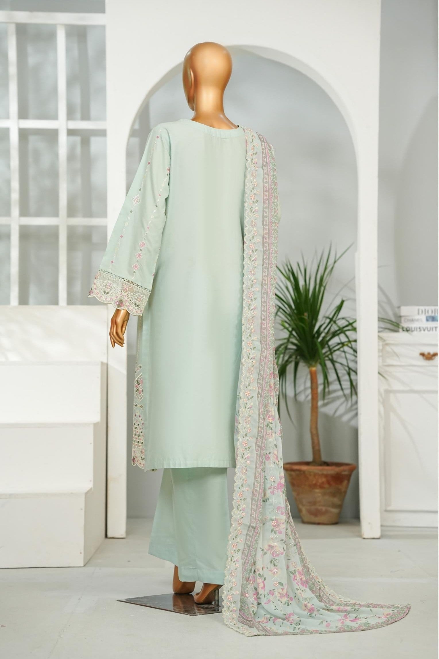 Bin Saeed Luxury Lawn 3 Piece Suit BIN221