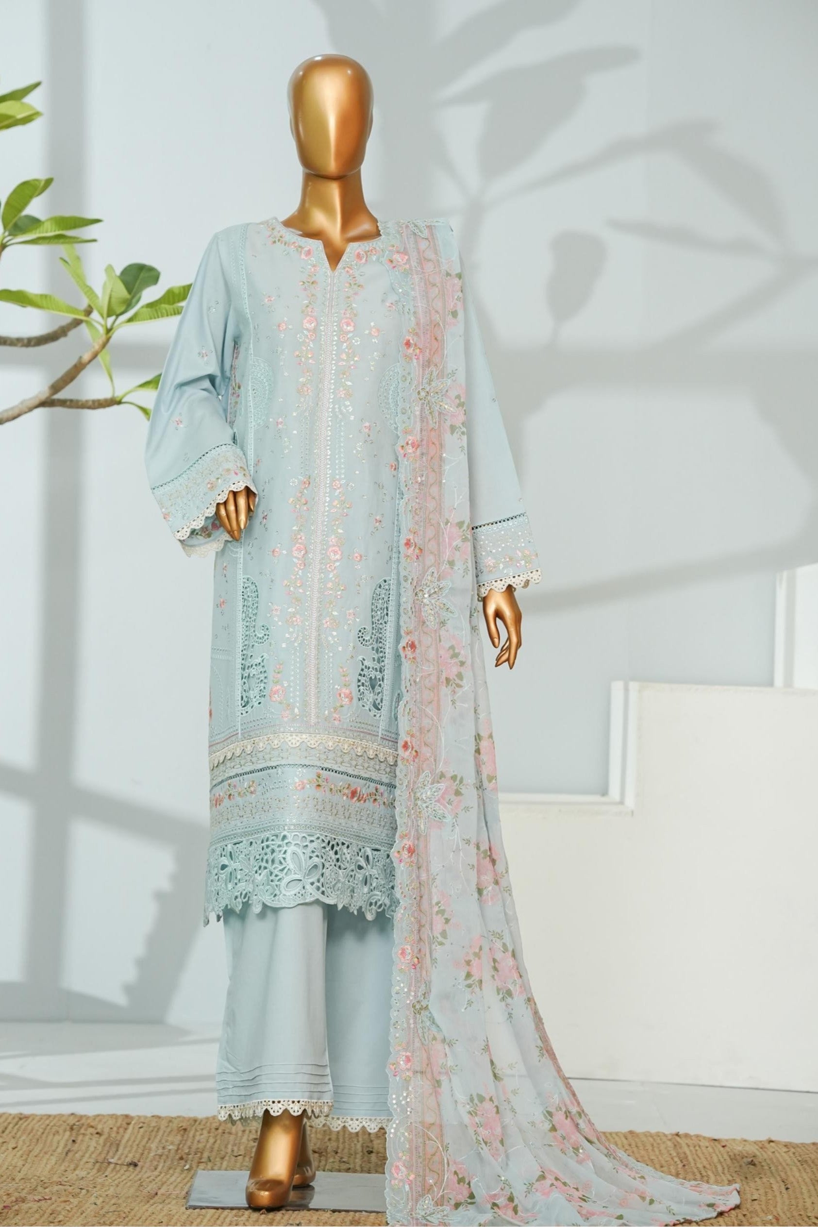 Bin Saeed Luxury Lawn 3 Piece Suit BIN223