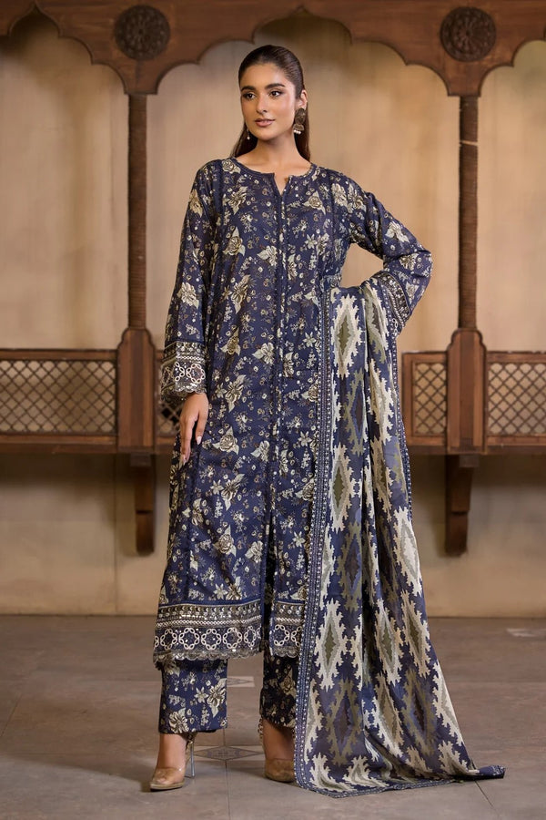 Bin Tayyab Embroidered Lawn 3 Piece Suit BIT03