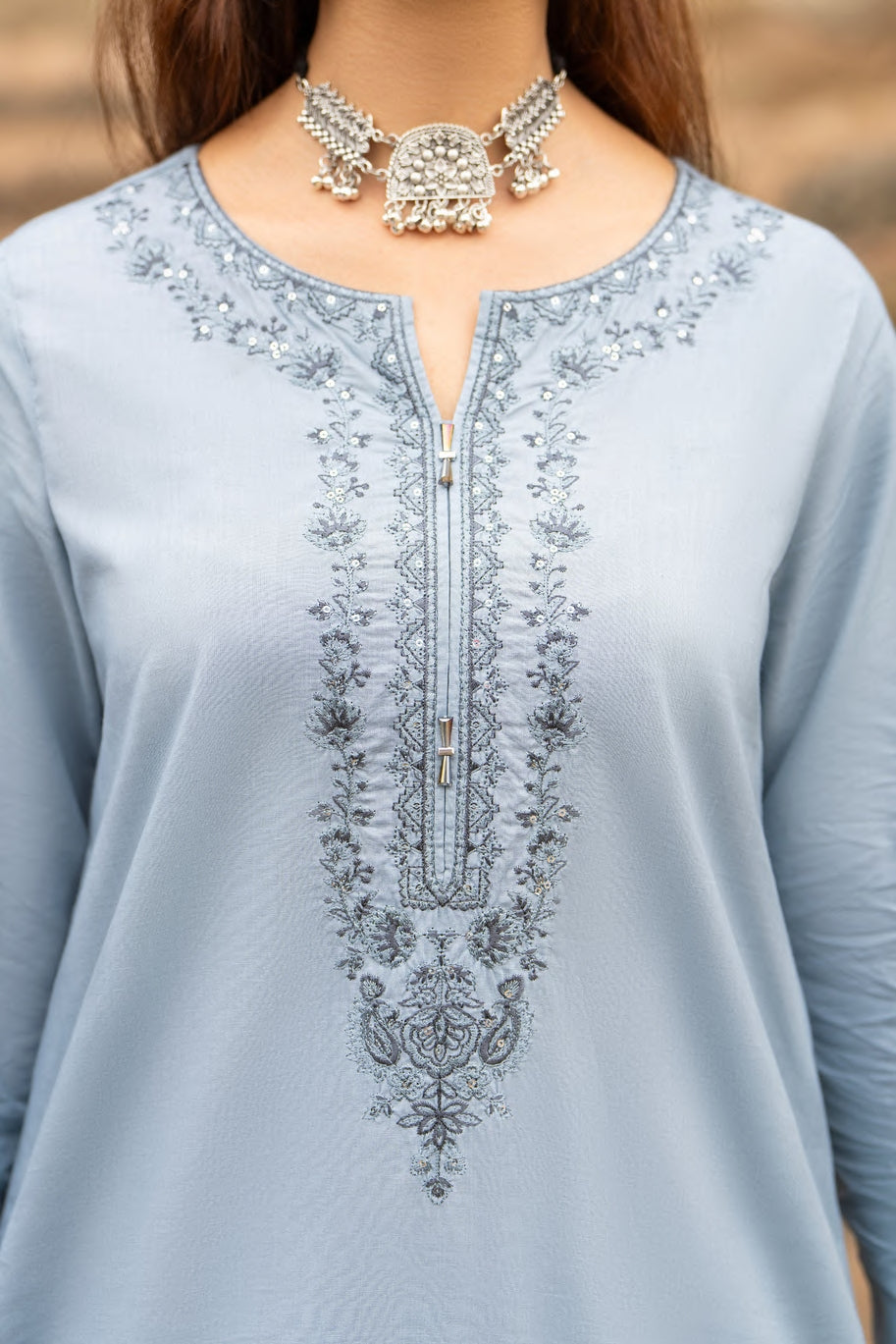 Casual Lite Embroidered Cotton 3 Piece Farshi Shalwar Suit CAS05