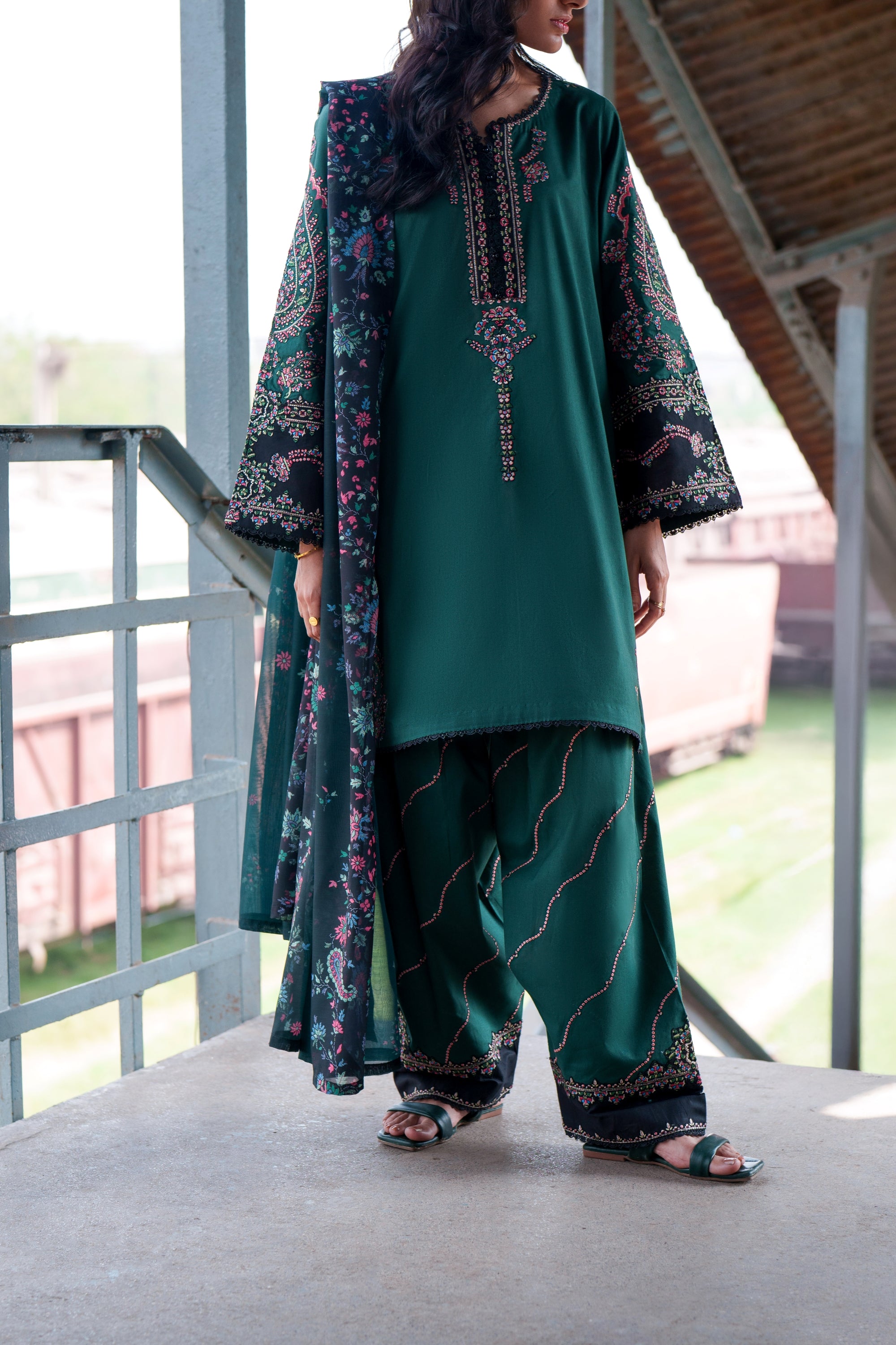 Casual Lite Festive Farshi Shalwar Suit Emara Grace CAS32