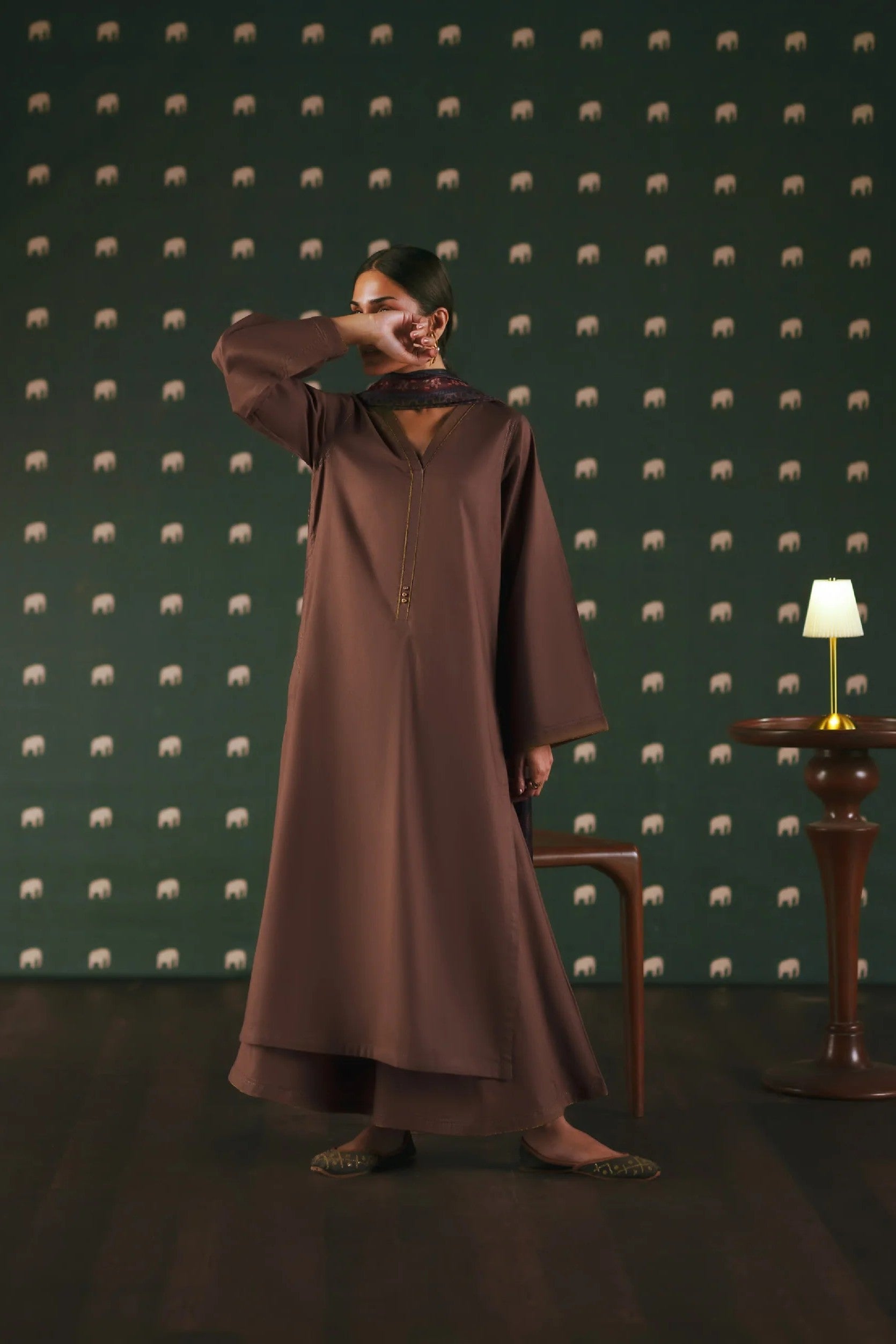 Casual Lite Cotton Solids Caffira 3 Piece Suit CAS57