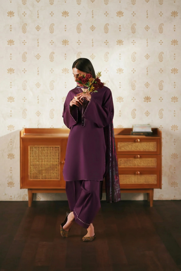 Casual Lite Cotton Solids Obscura 3 Piece Suit CAS59