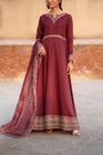 Casual Lite Festive Frock Shaam-e-Maroon CAS16