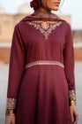 Casual Lite Festive Frock Shaam-e-Maroon CAS16