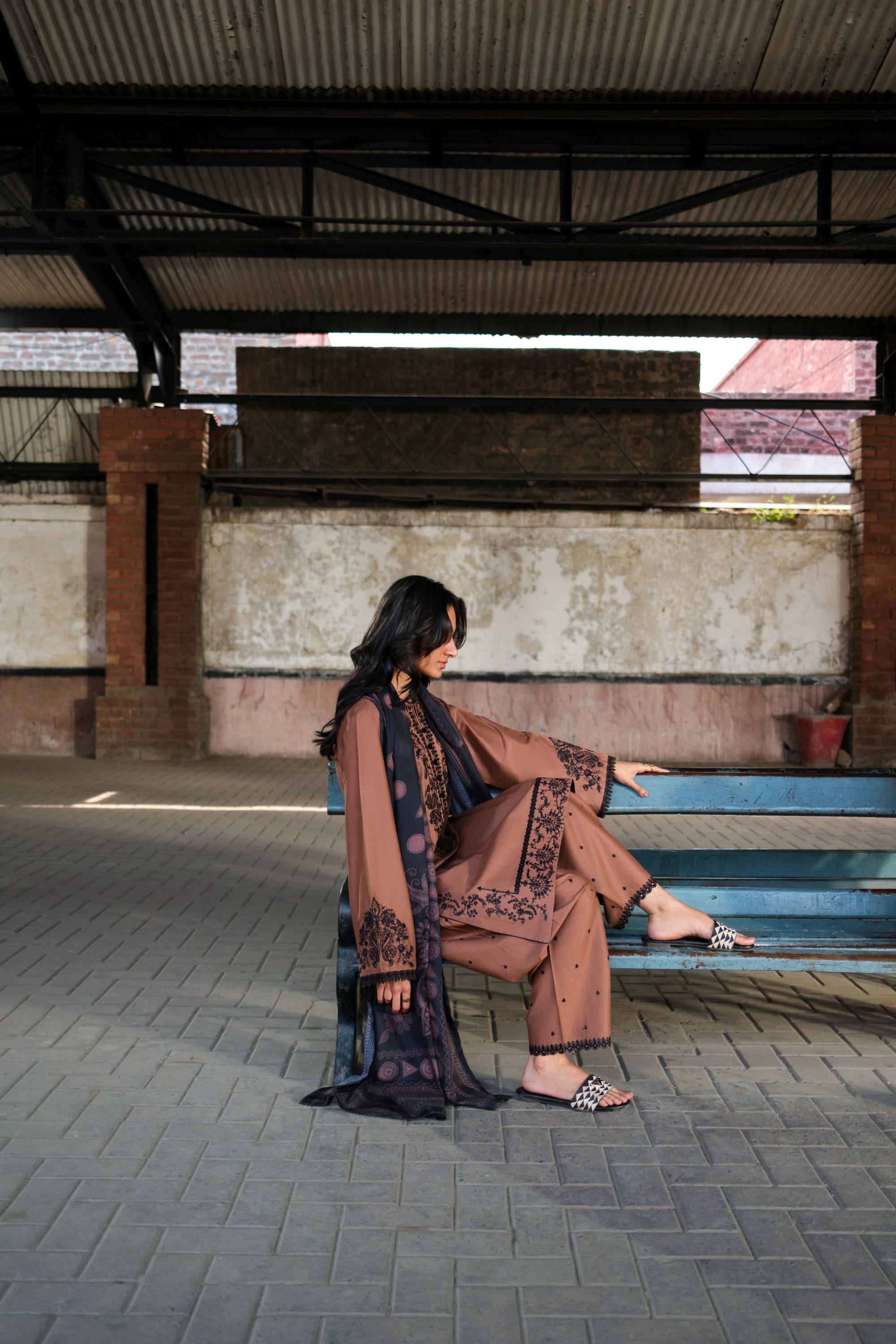 Casual Lite Festive Shalwar Kameez Ciara Earth CAS36