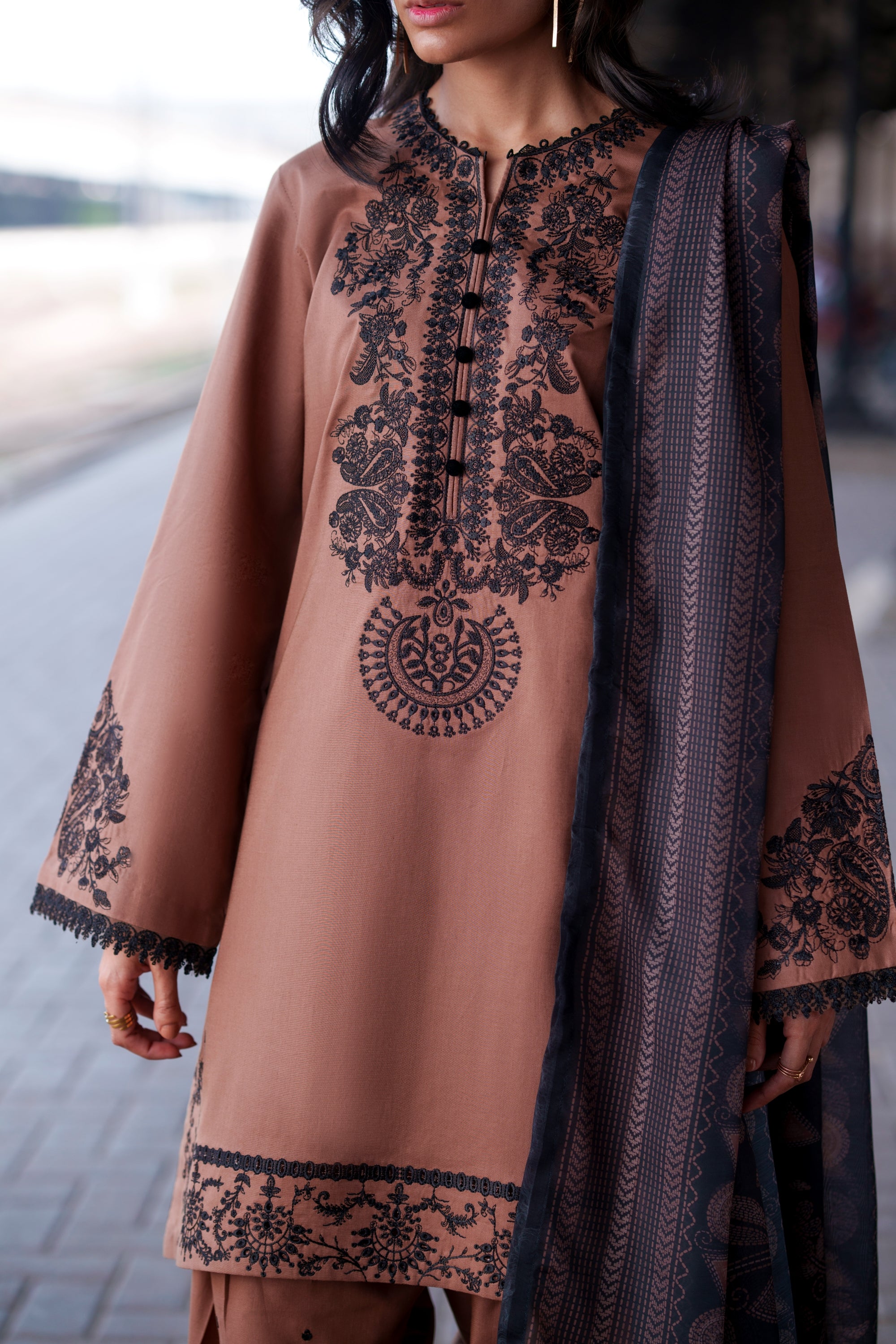 Casual Lite Festive Shalwar Kameez Ciara Earth CAS36