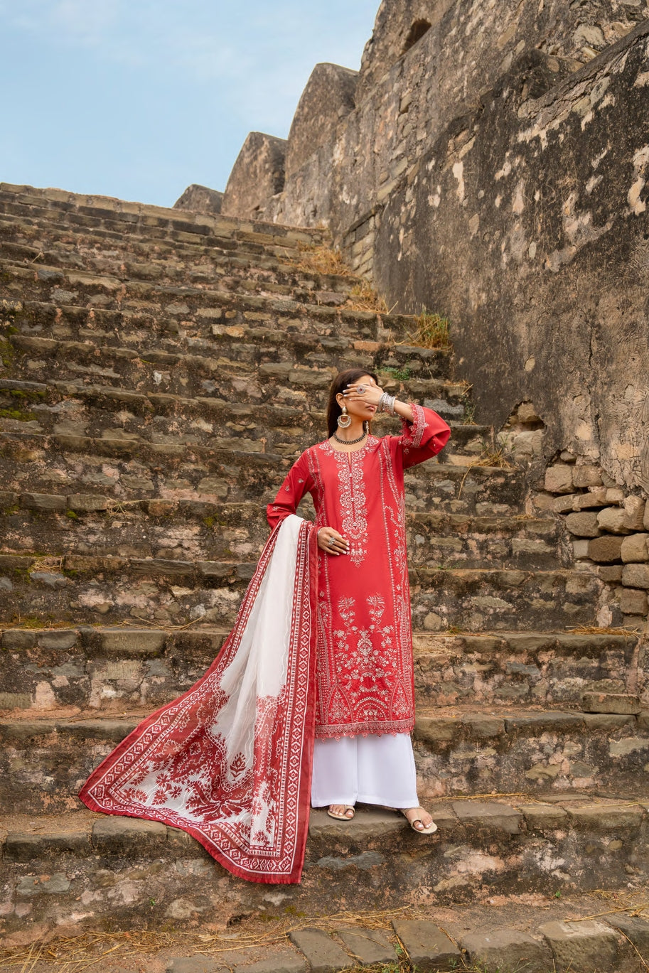 Casual Lite Embroidered Cotton 3 Piece Suit CAS08