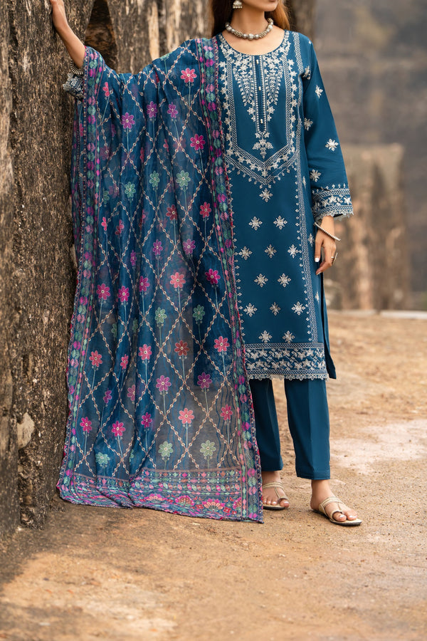 Casual Lite Embroidered Cotton 3 Piece Suit CAS06