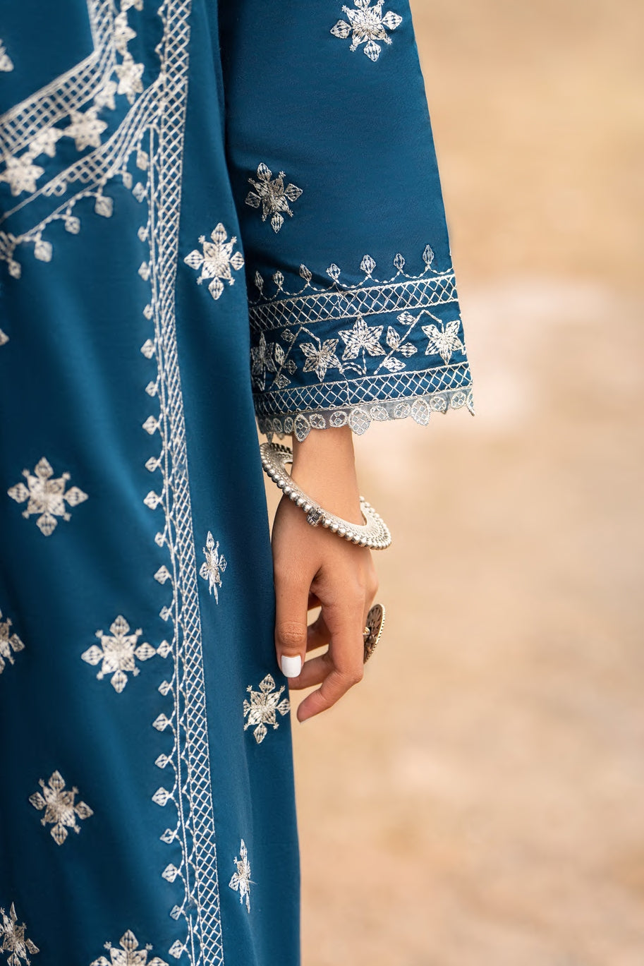 Casual Lite Embroidered Cotton 3 Piece Suit CAS06
